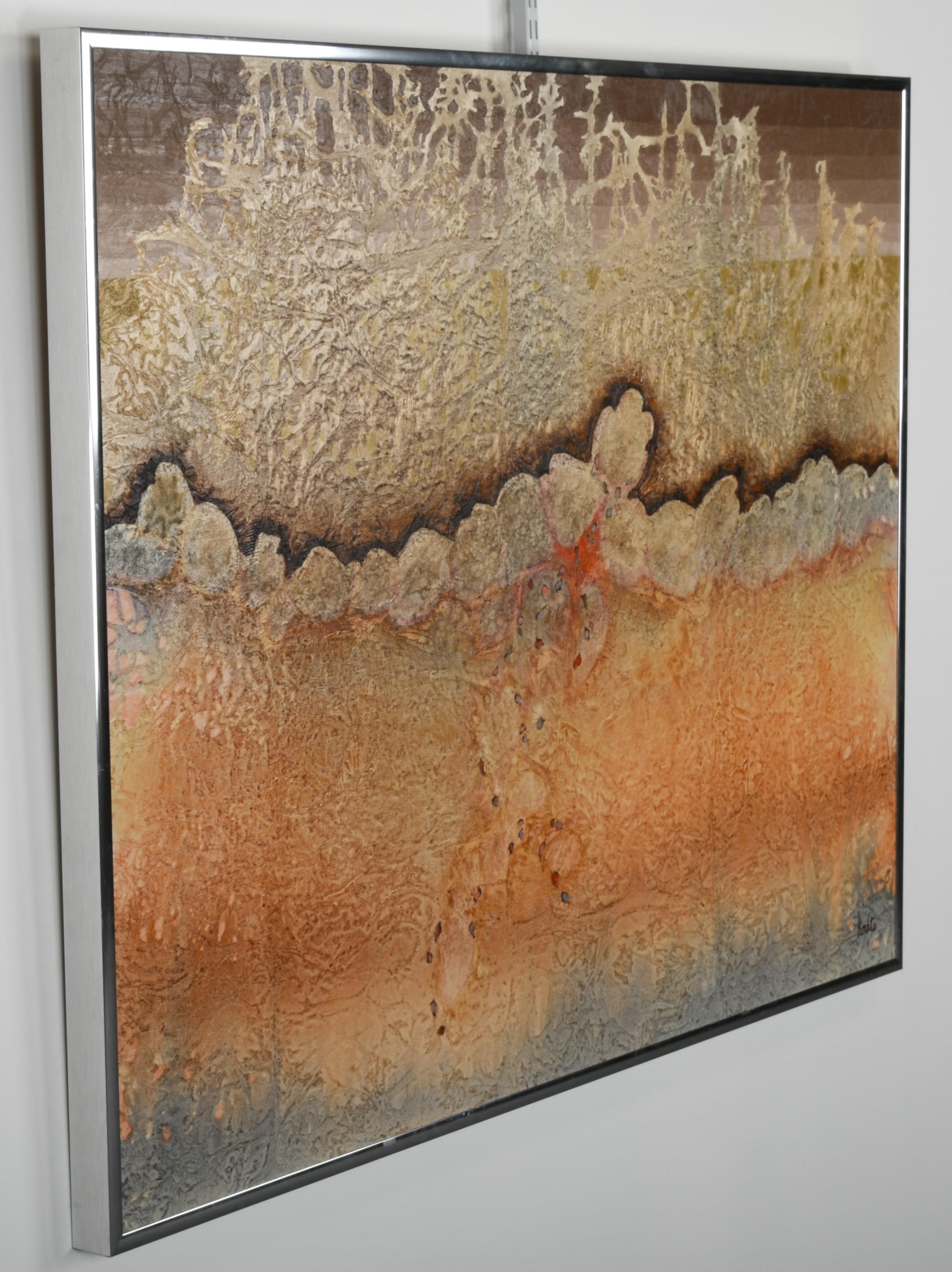 Mid-Century Modern Oil Painting by Ruth Kochta 