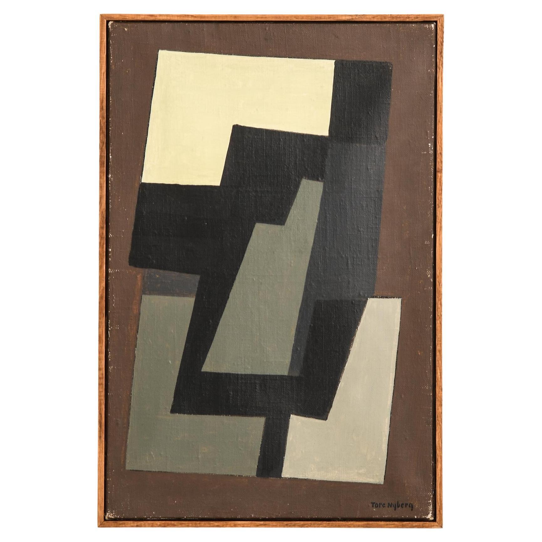 Oil Painting by Tore Nyberg, 1950s