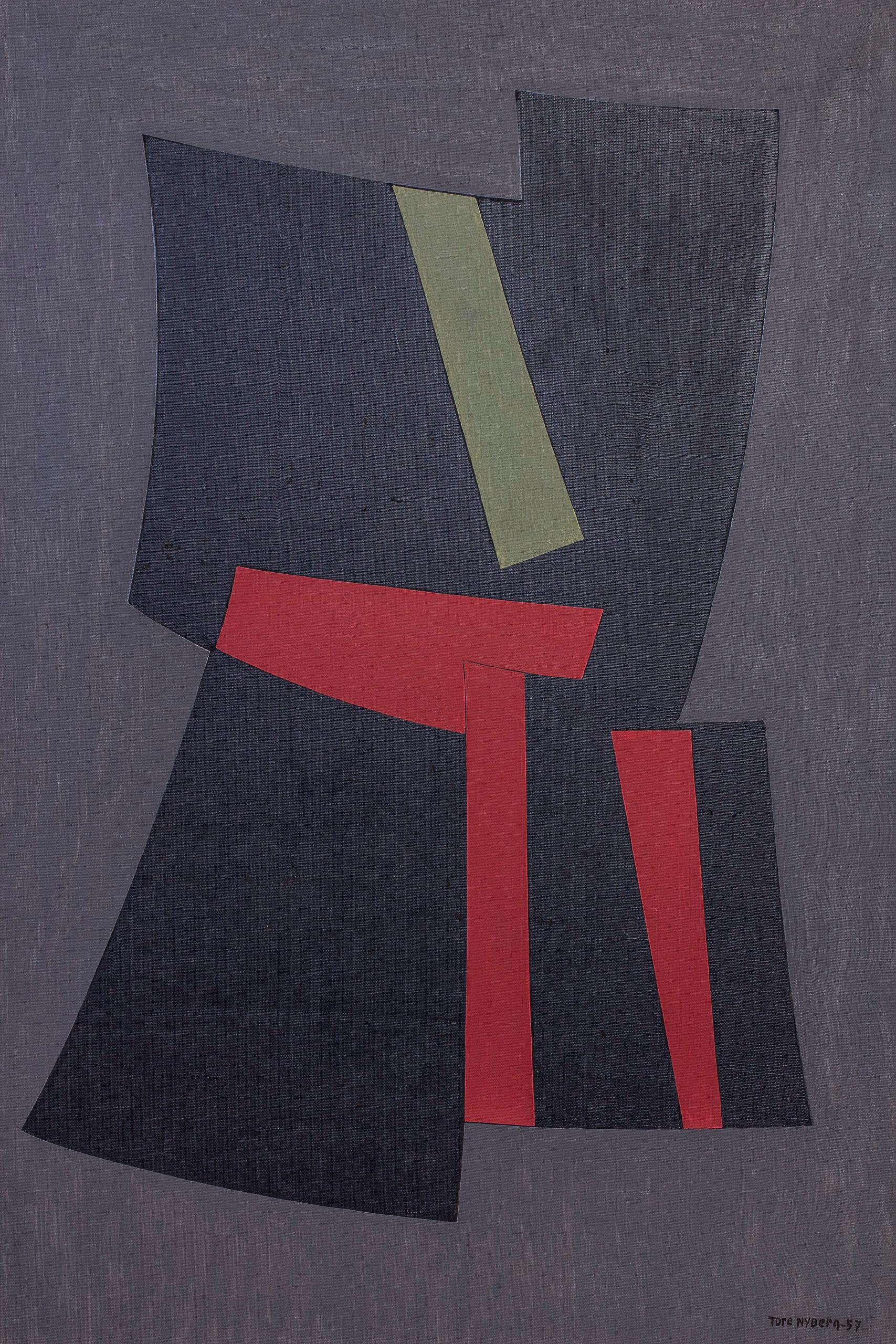 Pintura al óleo de Tore Nyberg, Suecia, 1957 en Bueno estado para la venta en Hägersten, SE
