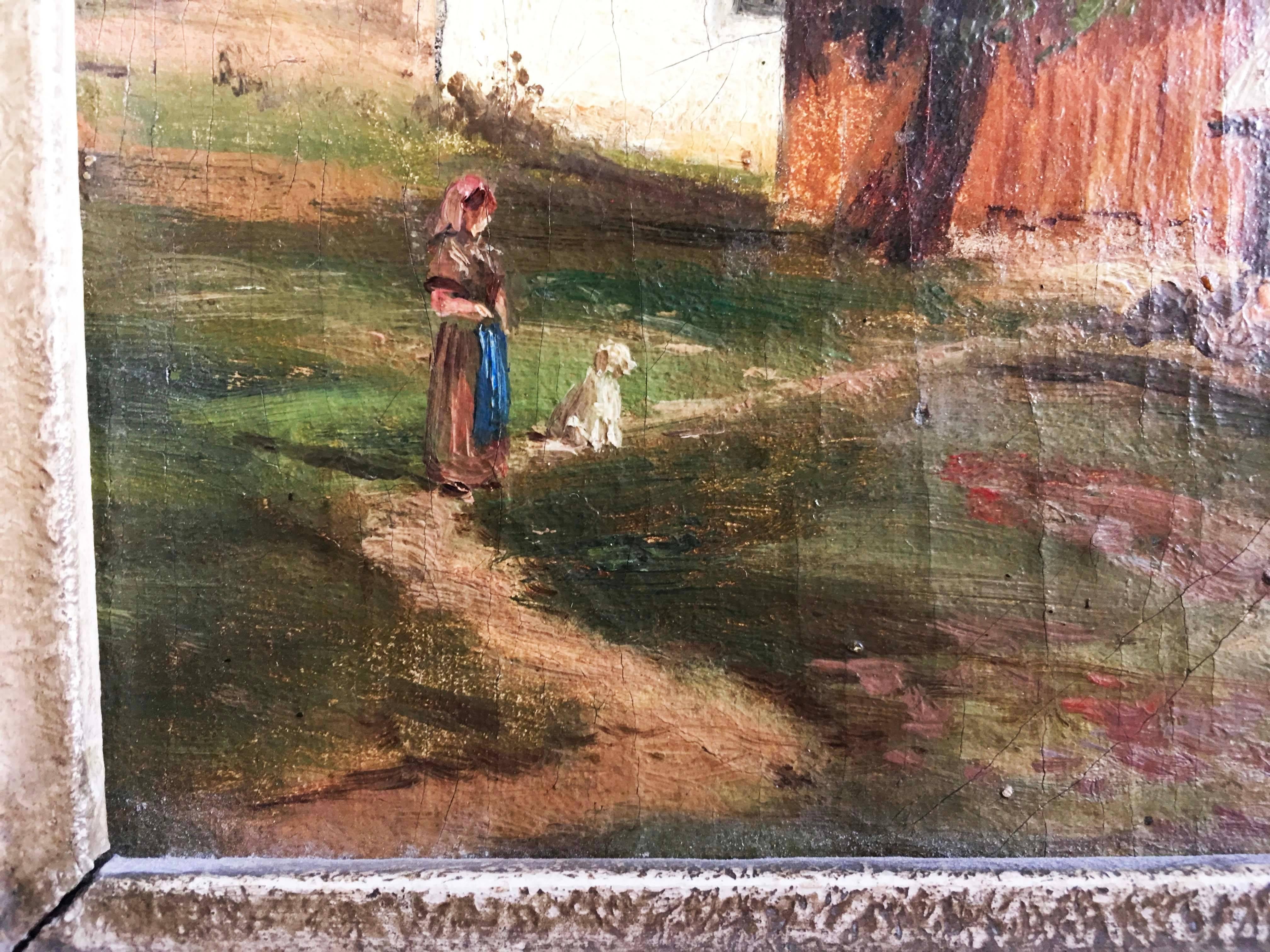 Peinture à l'huile d'un artiste inconnu Bon état - En vente à Vienna, AT
