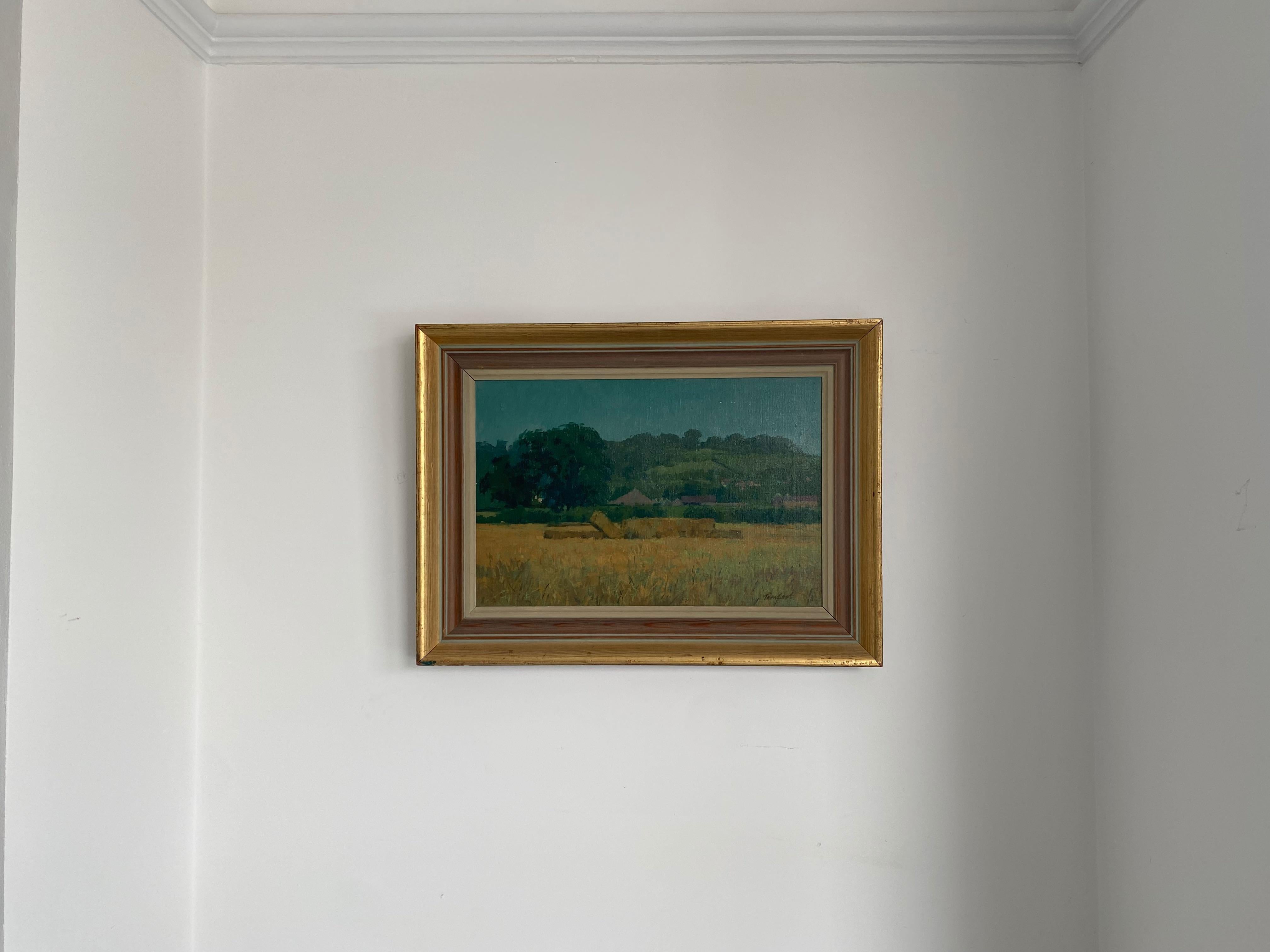 Mid-Century Modern Oil Painting by Victor Tempest For Sale