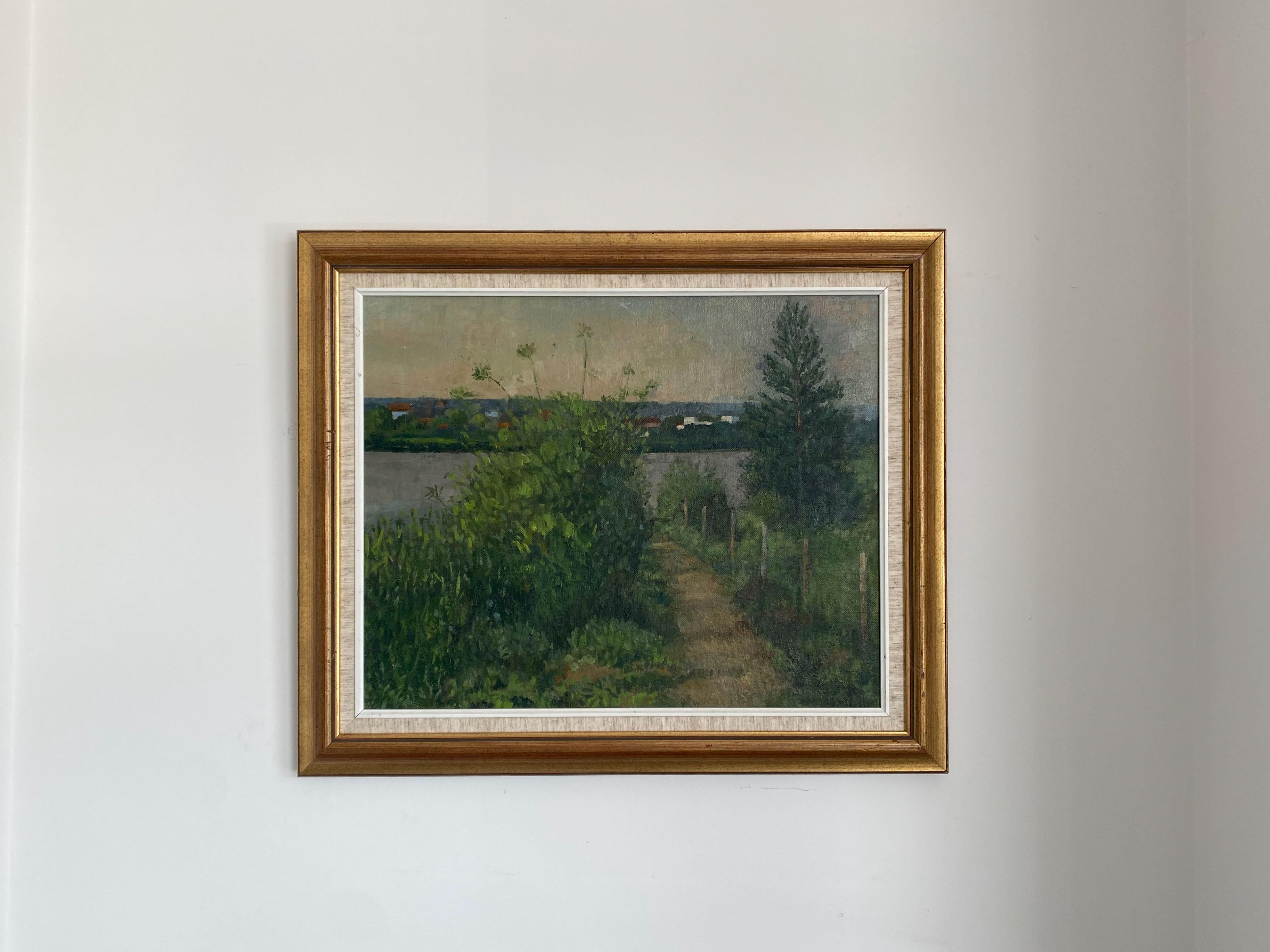 Mid-Century Modern Oil Painting by Victor Tempest For Sale