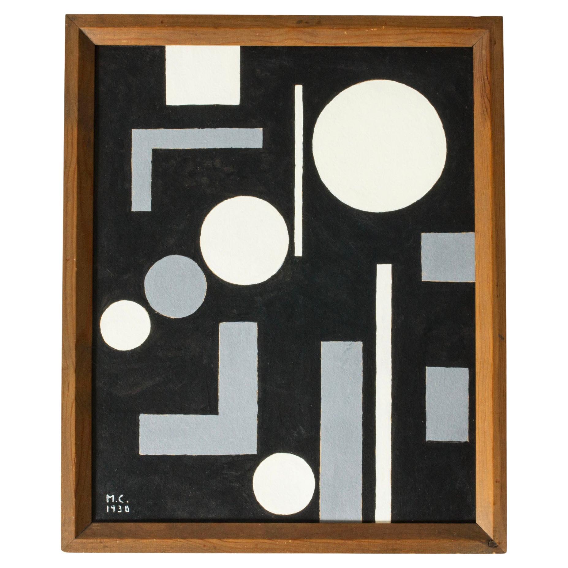 Pittura a olio, "Composition Geometrique", 1938 in vendita
