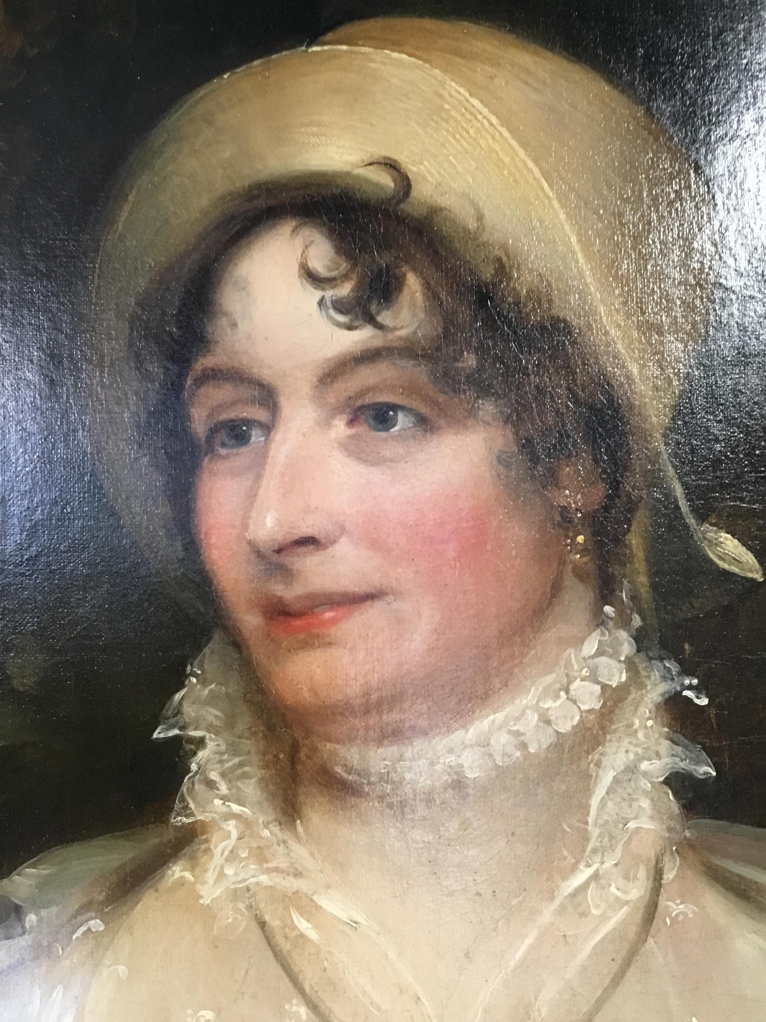 Portrait of a sophisticated English noble woman. Un signed. Presented in a
giltwood frame. Light cream Colter dress with lace against a dark back
Ground make this piece exceptional.


               