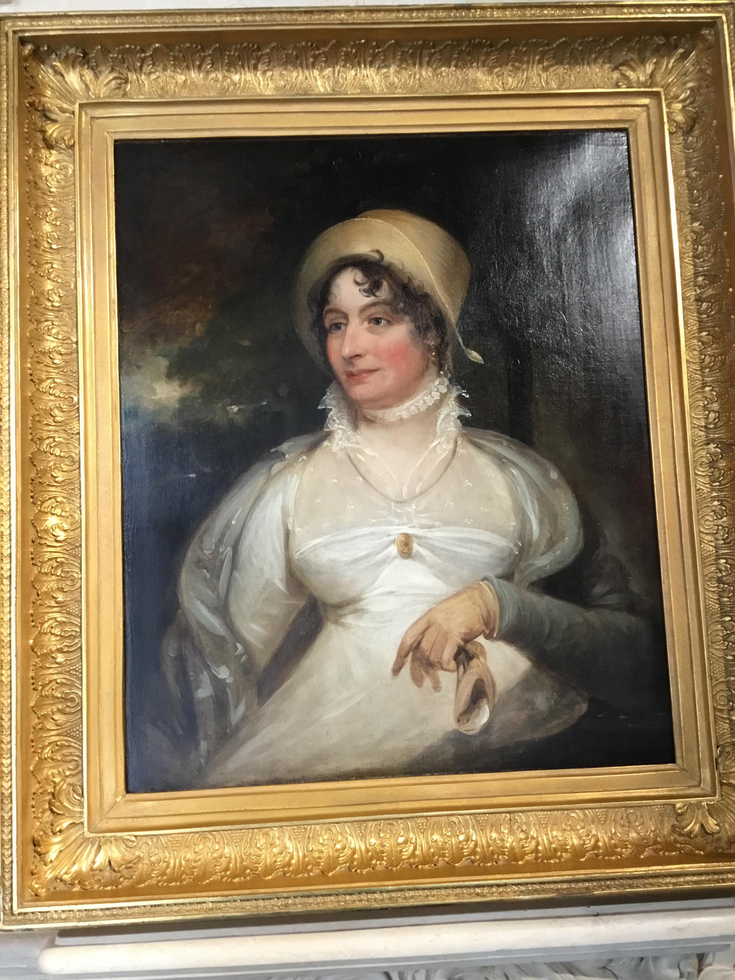 Pittura a olio raffigurante Elizabeth Savage, 1850 circa, inglese In condizioni ottime in vendita a Houston, TX
