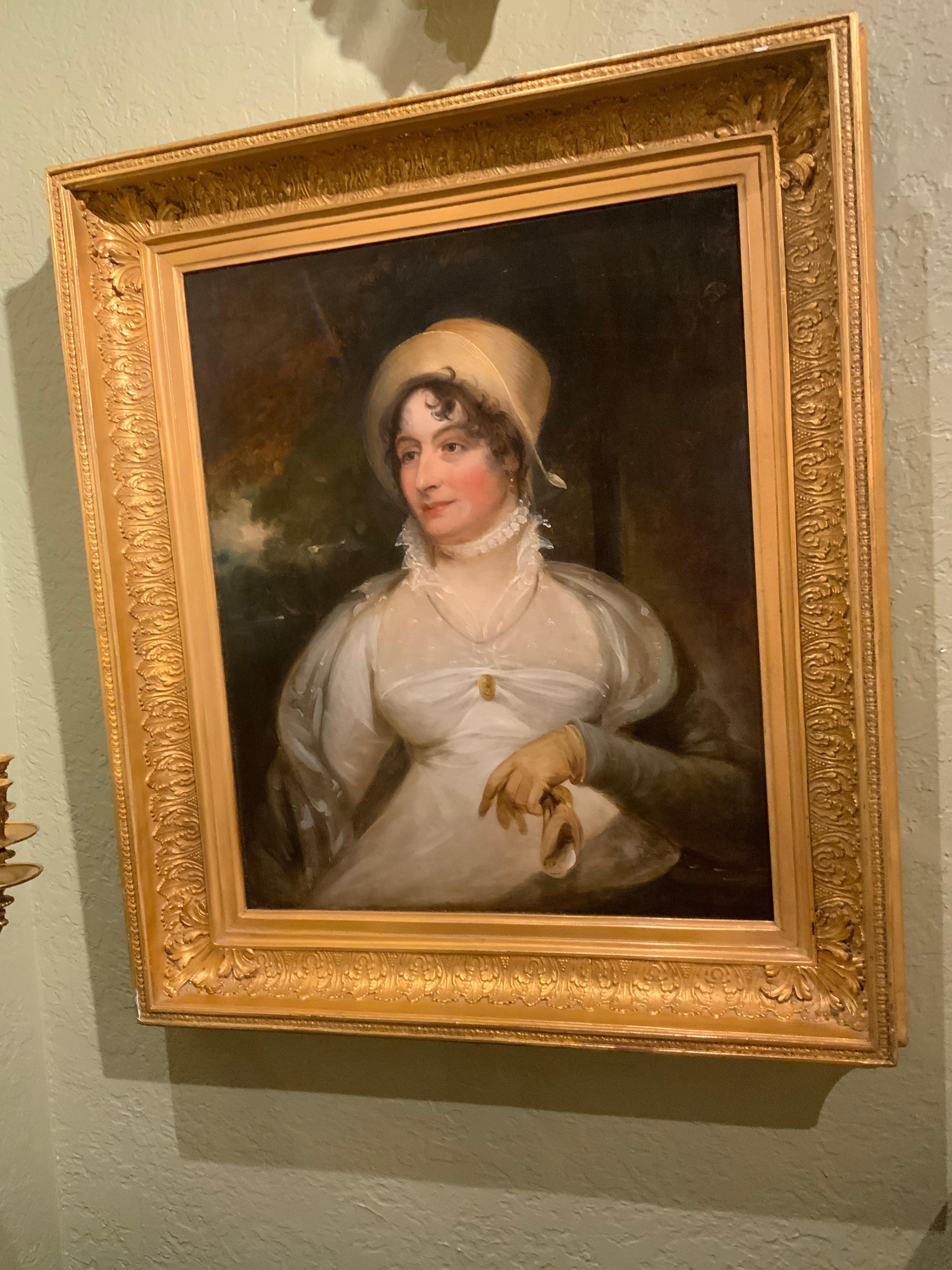 Pittura a olio raffigurante Elizabeth Savage, 1850 circa, inglese in vendita 2