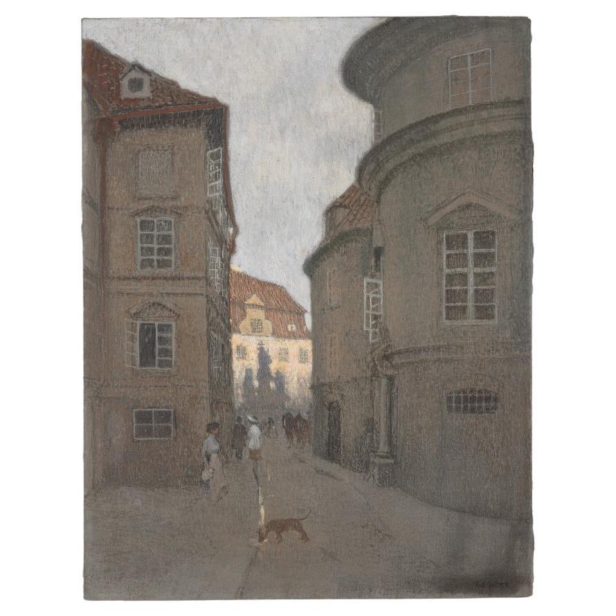Ölgemälde "Die letzten Sonnenstrahlen" Rudolf Quittner ca. 1903