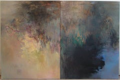 Oil Painting Diptych "November Composition" by Beatrice Findlay, 1991