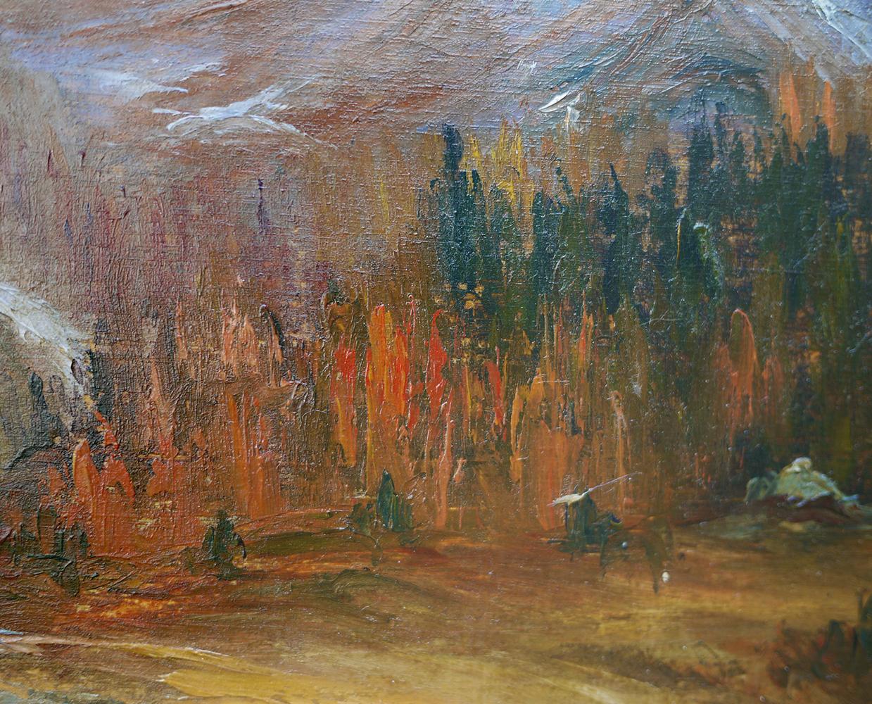 Ölgemälde, Dolomiten, „Monte Tuglia“, Marcelliano Canciani, 1910er Jahre im Angebot 7