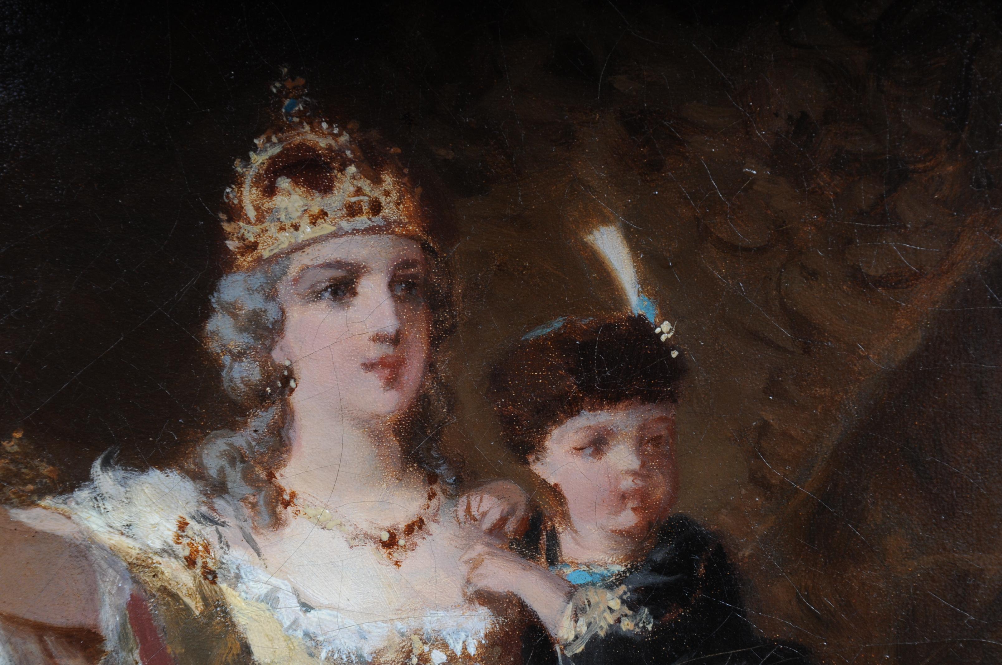 Oil Painting Empress Maria Theresa in Hungary, circa 1860 4