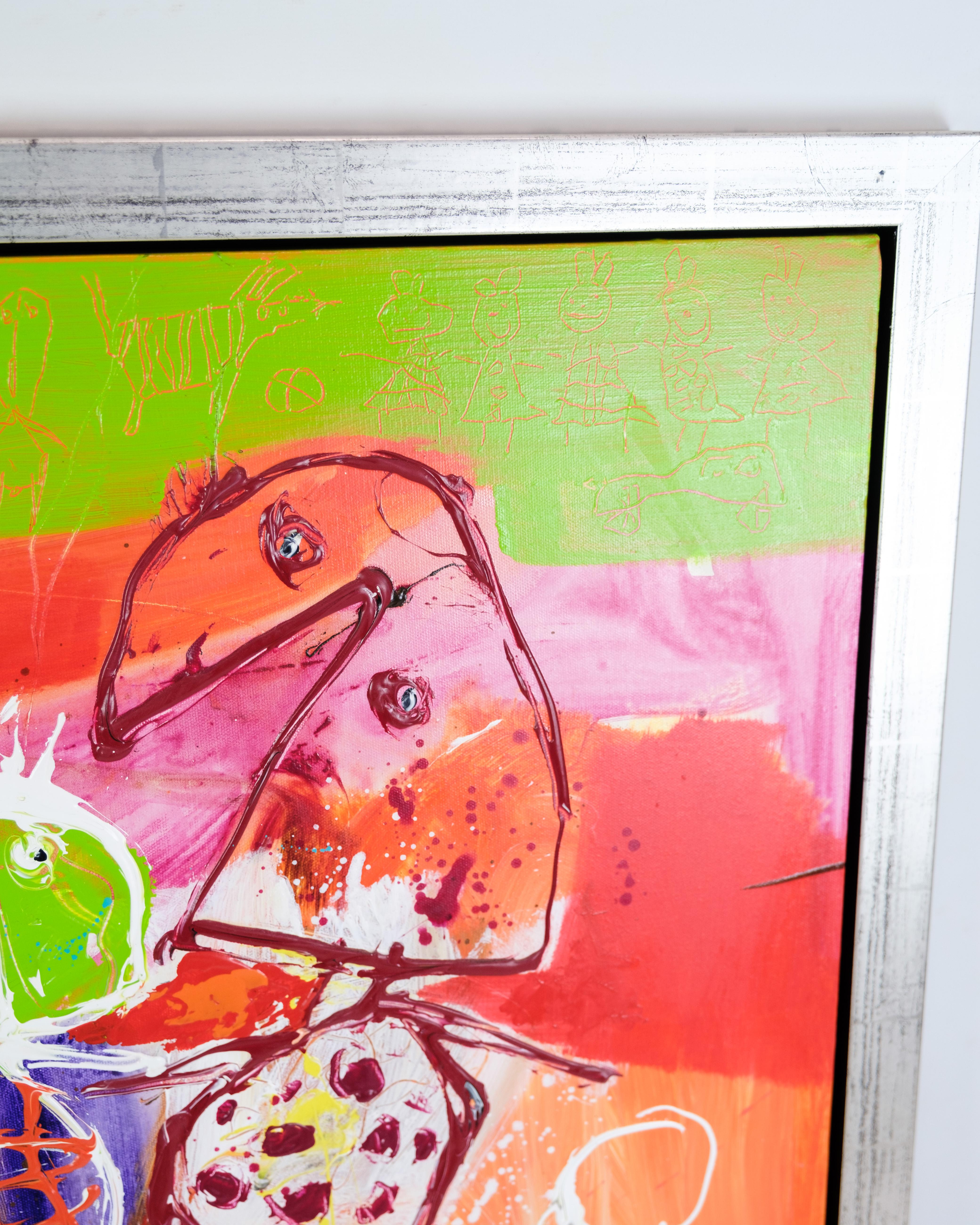 Mid-Century Modern Peinture à l'huile 