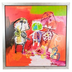 Peinture à l'huile "Family Idyll" de Finn Sørensen de 2006