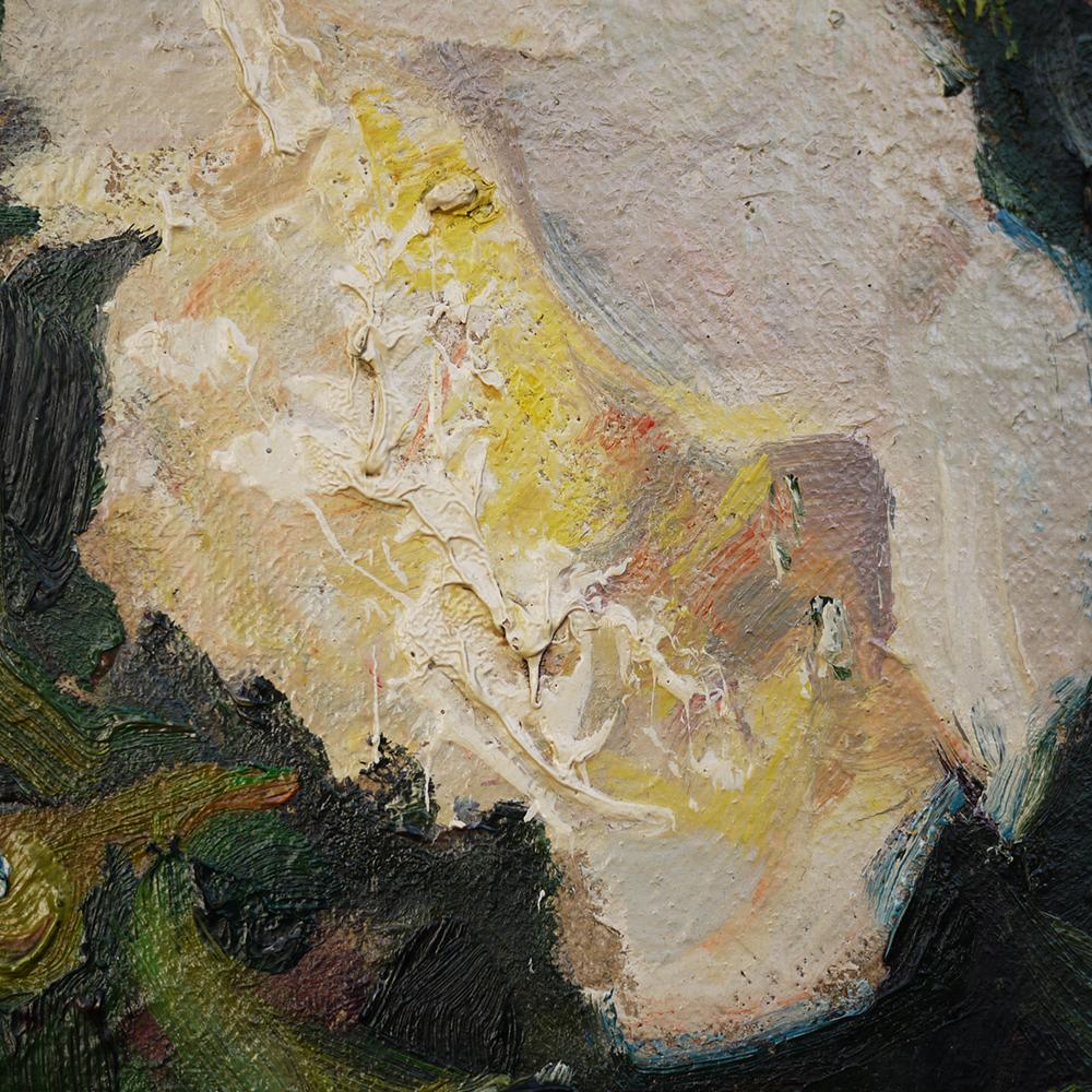 German Oil Painting, Field Roses, Elsa Sturm-Lindner