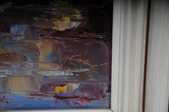 Oil Painting Fish Harbor of St. Tropez, 20th Century