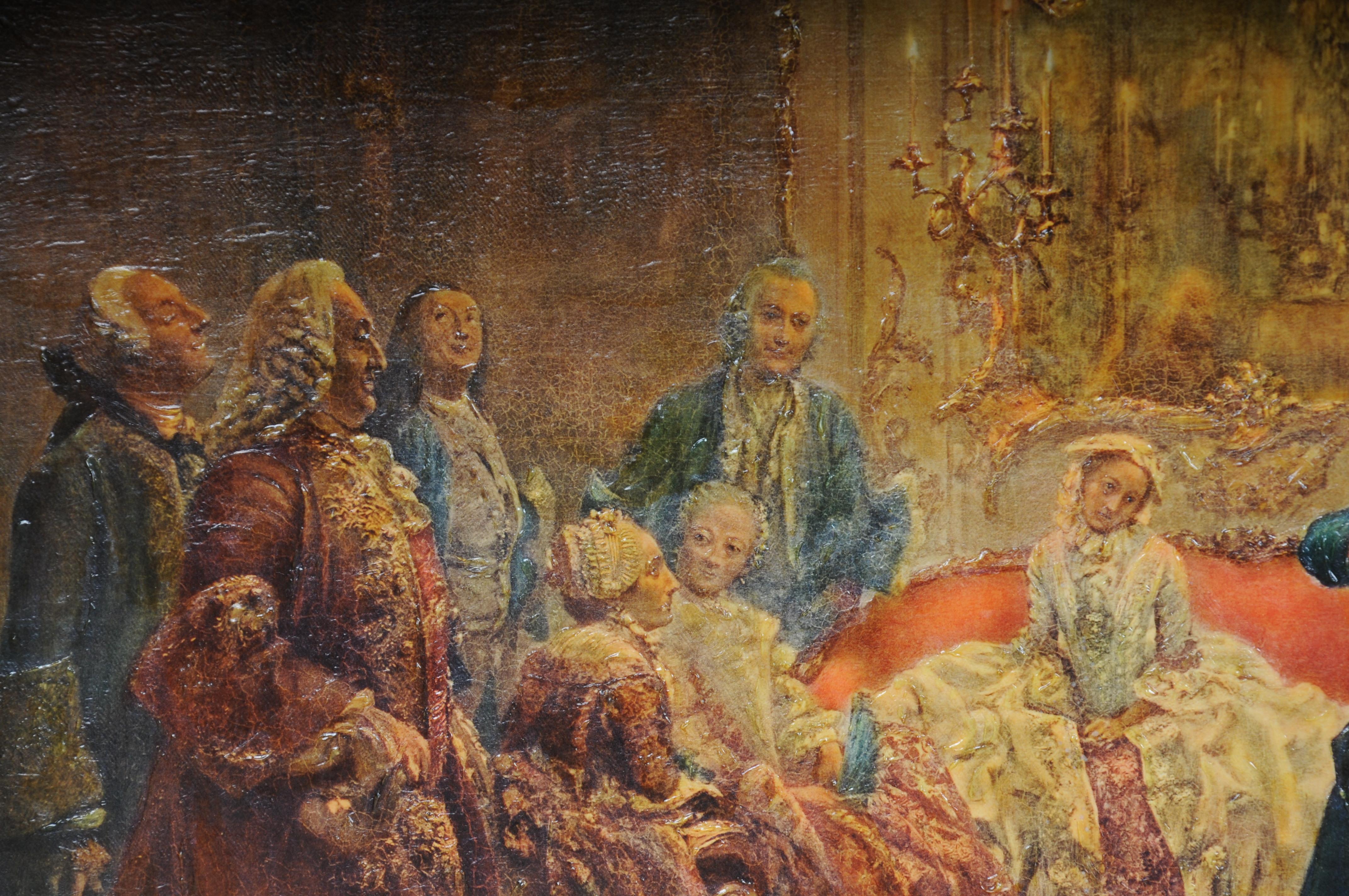 Oil painting Flute Concert with Frederick the Great in Sanssouci after A. Menzel 2