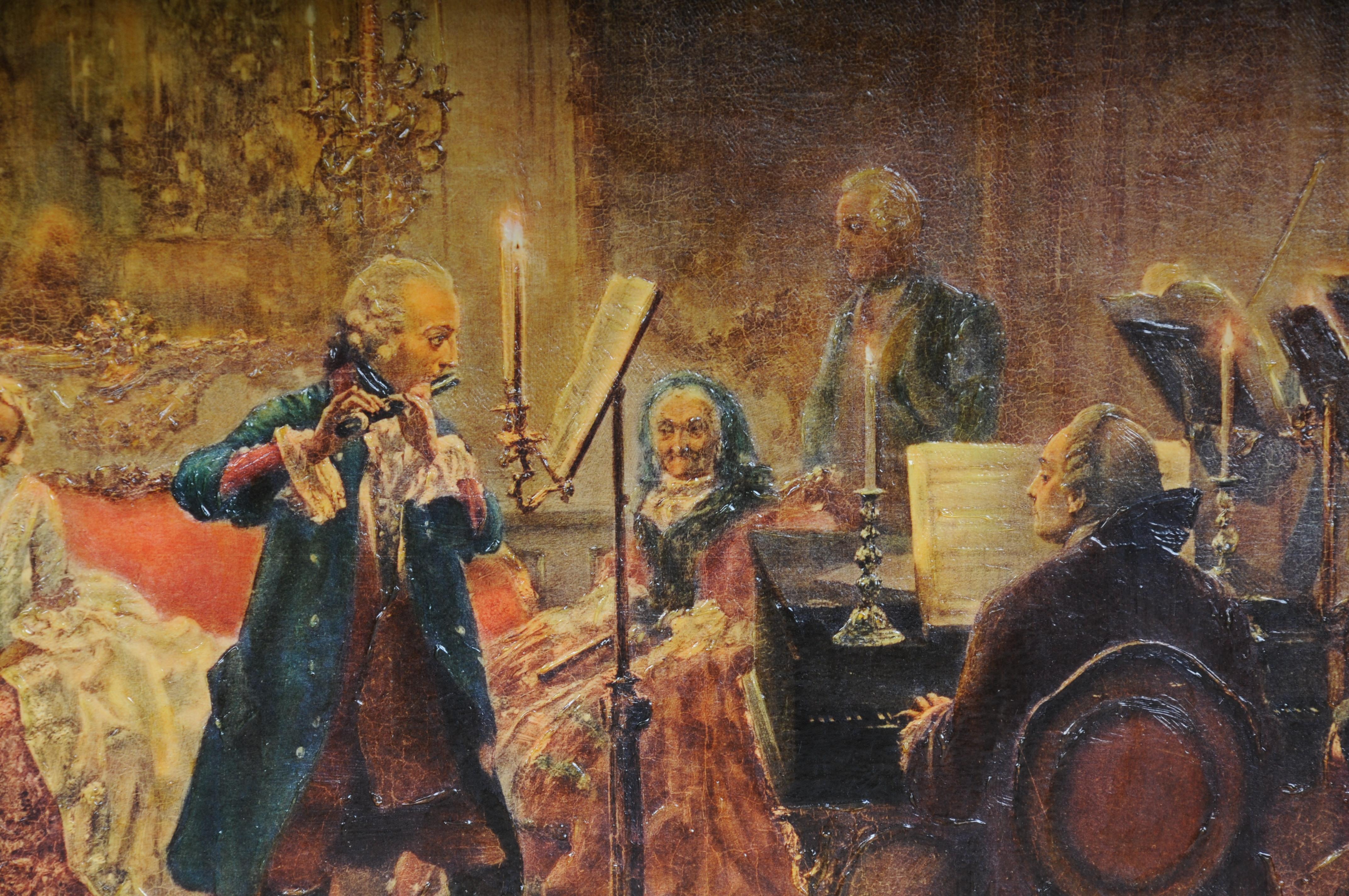 Oil painting Flute Concert with Frederick the Great in Sanssouci after A. Menzel 4