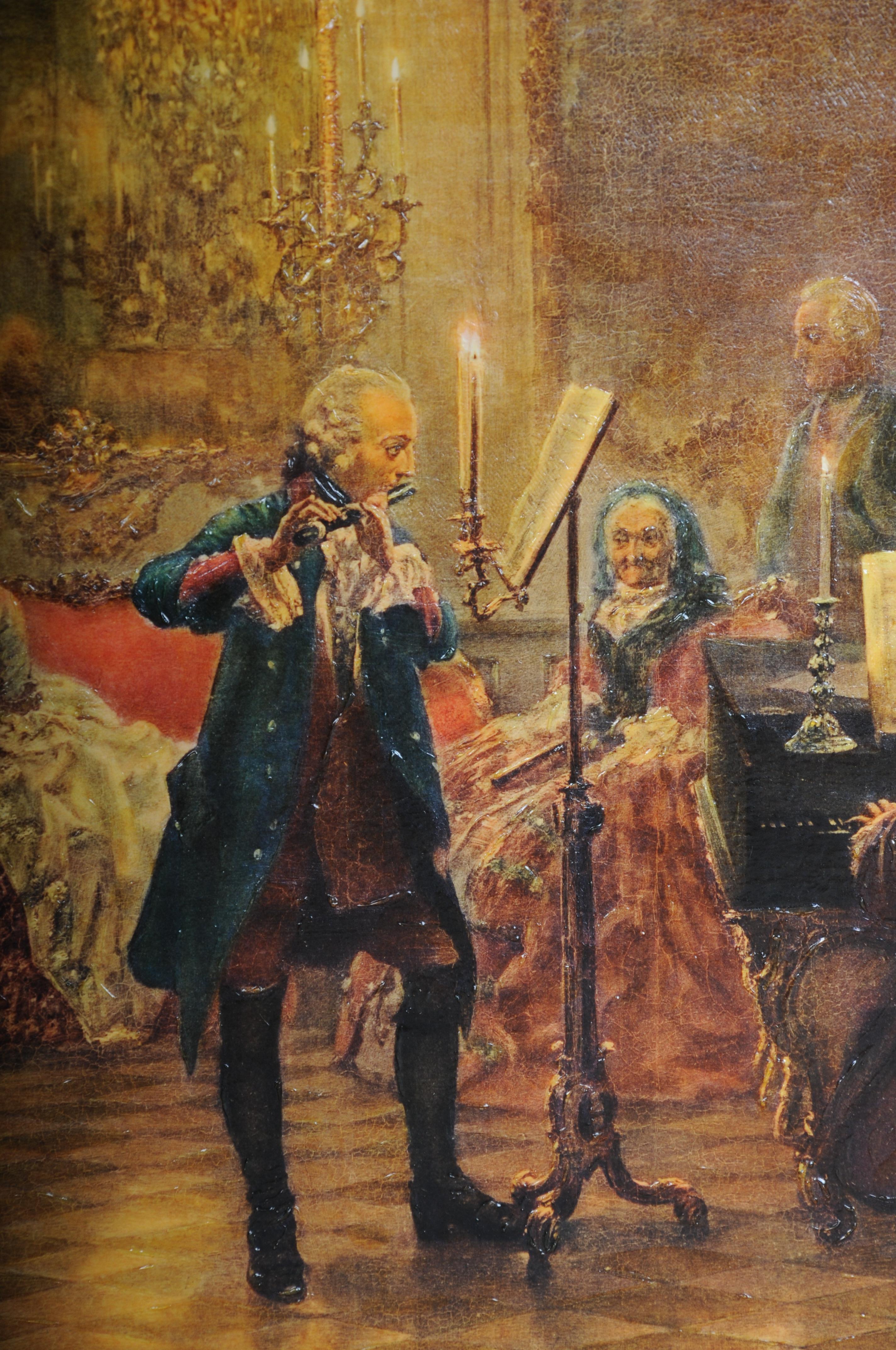 Oil painting Flute Concert with Frederick the Great in Sanssouci after A. Menzel 6