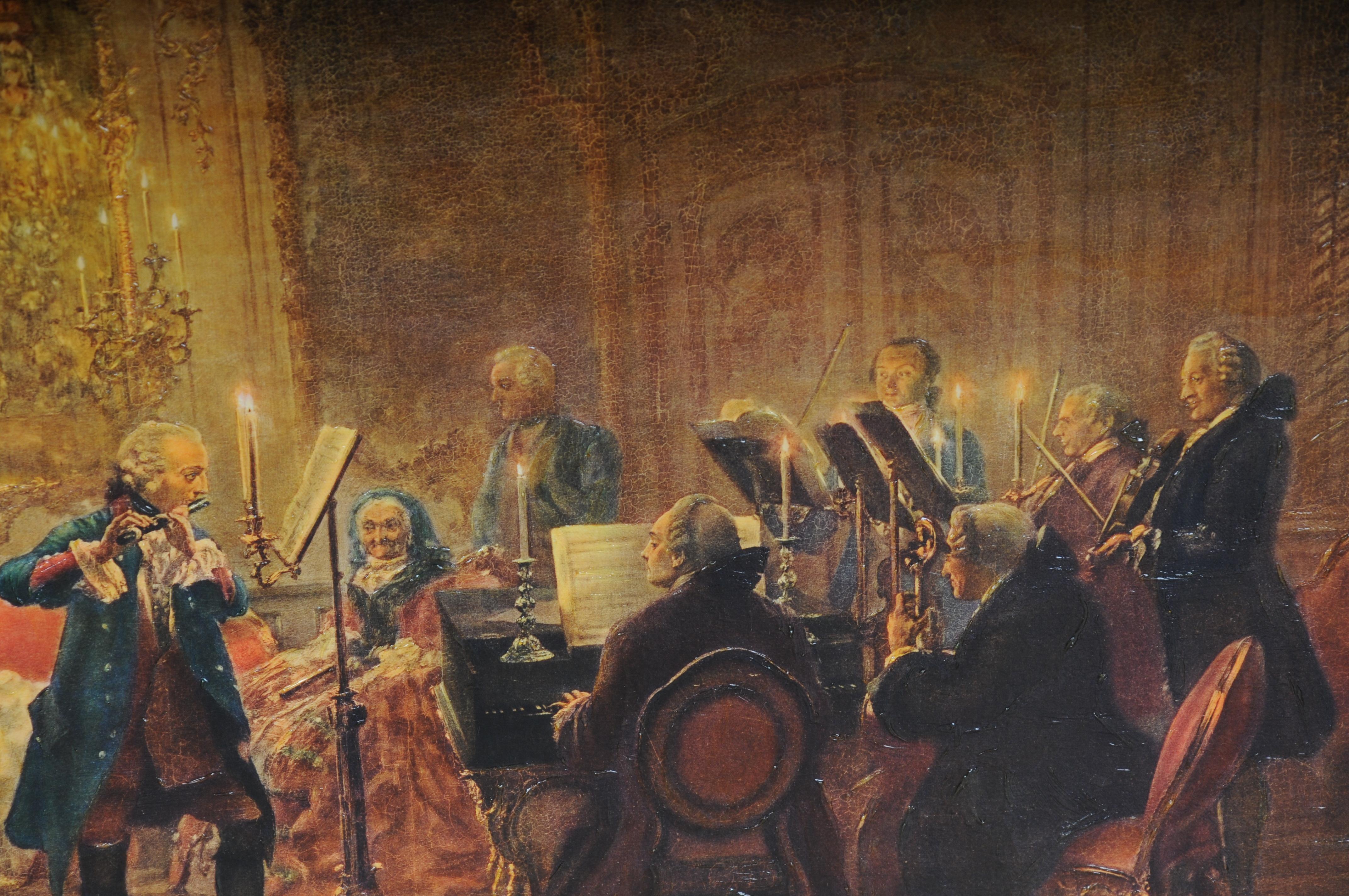 Oil painting Flute Concert with Frederick the Great in Sanssouci after A. Menzel 7