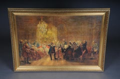 Oil painting Flute Concert with Frederick the Great in Sanssouci after A. Menzel