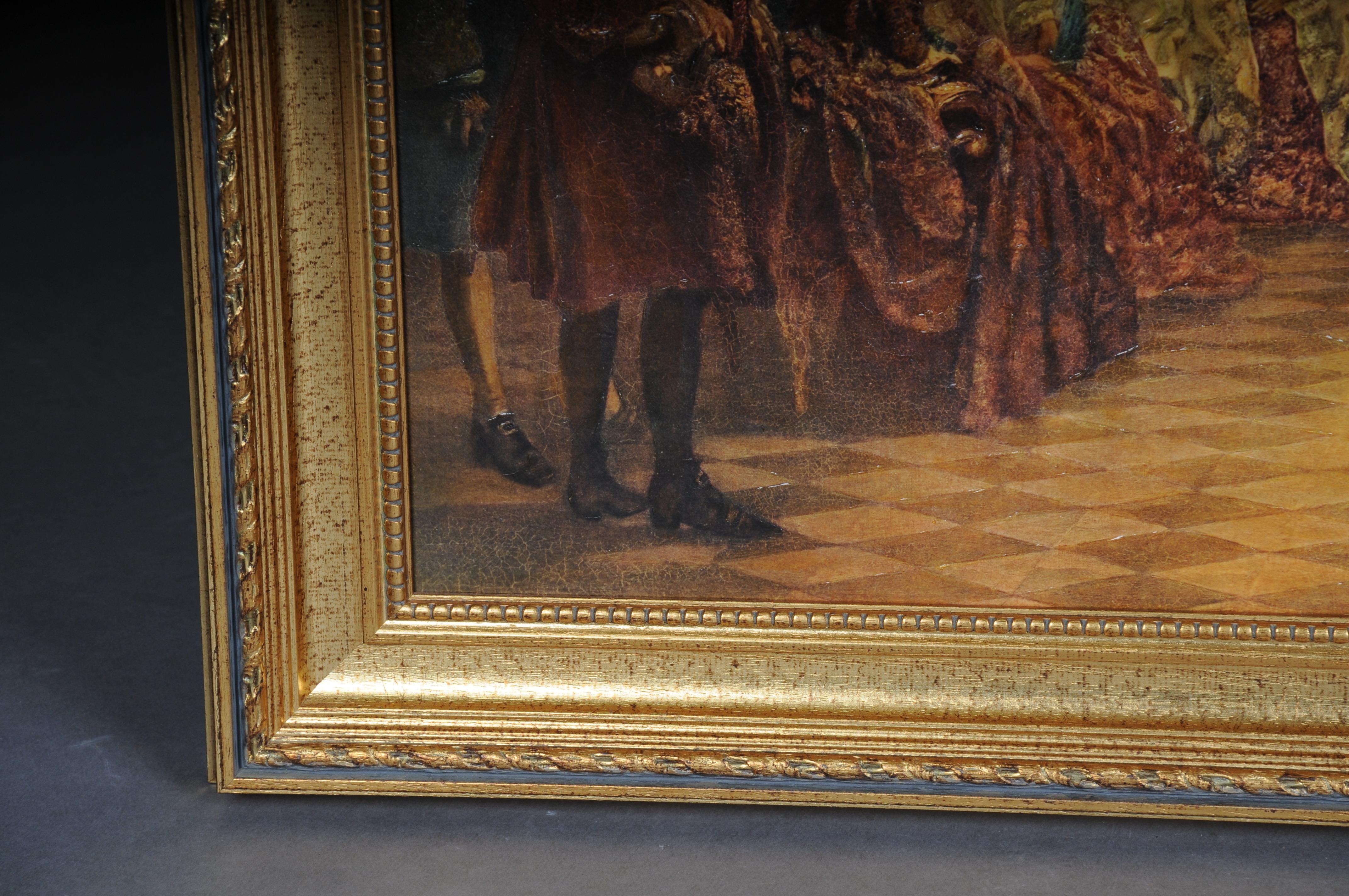 Hand-Painted Oil painting Flute Concert with Frederick the Great in Sanssouci after A. Menzel