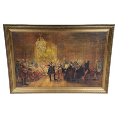 Oil painting Flute Concert with Frederick the Great in Sanssouci after A. Menzel