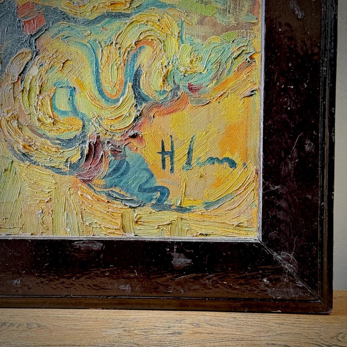 Peinture à l'huile Bon état - En vente à Los Angeles, CA