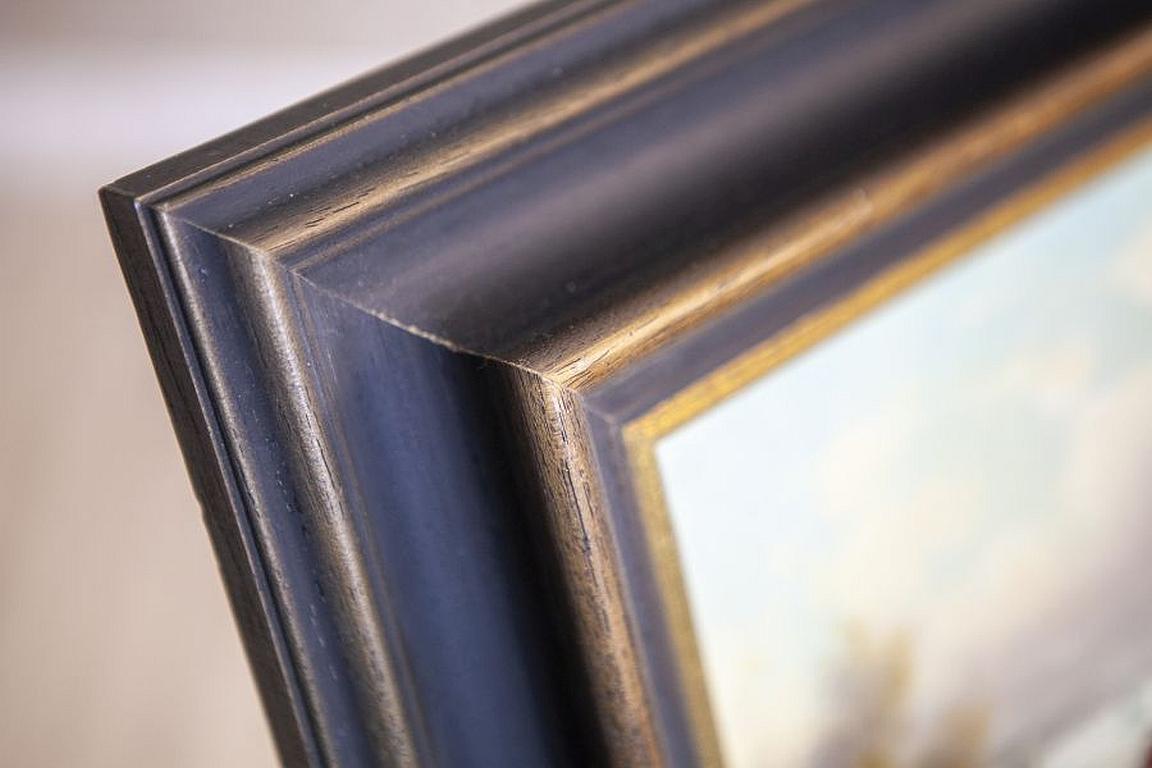Pittura a olio dell'inizio del XX secolo, Paesaggio rurale invernale in vendita 5