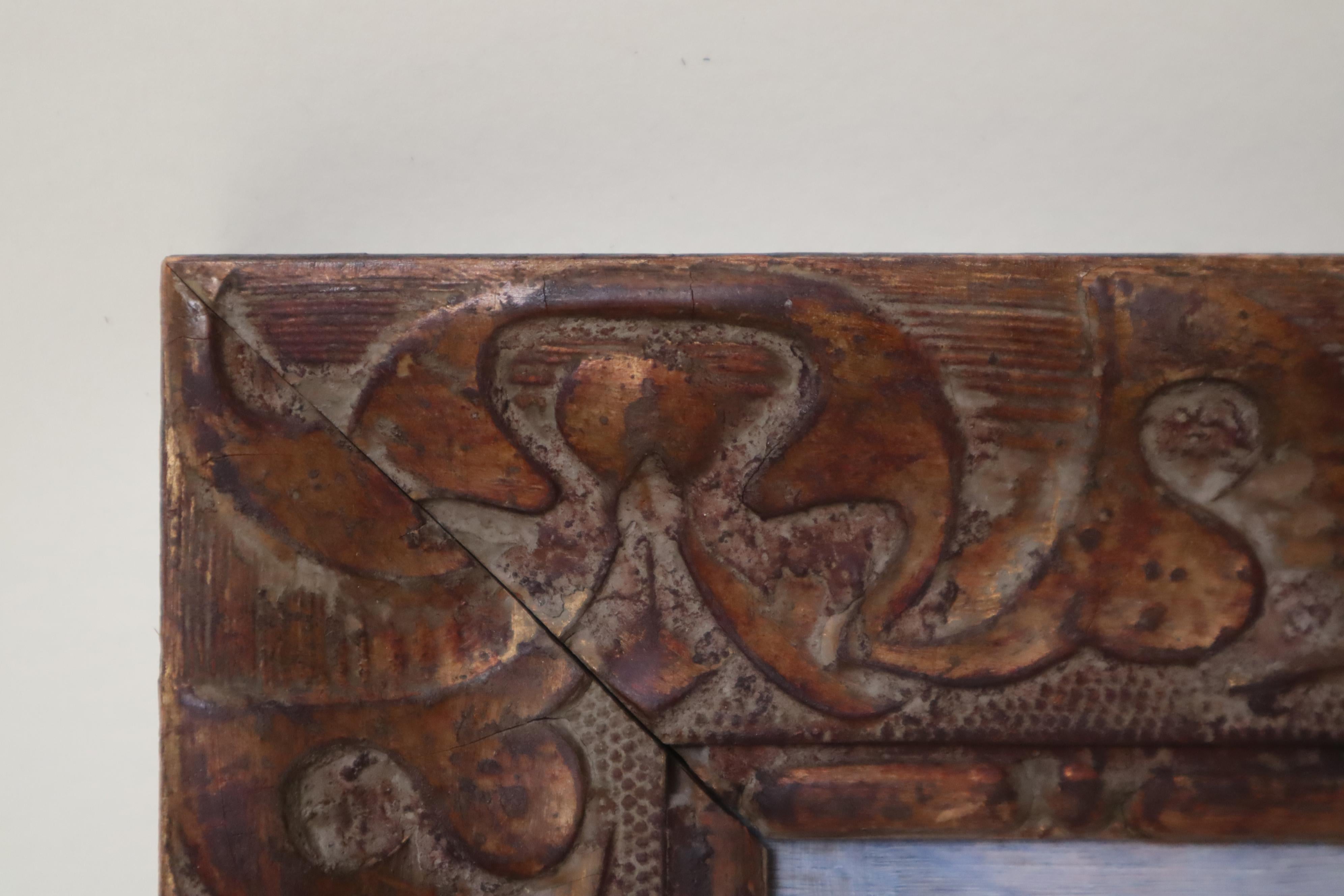 Oak Oil Painting Haffseene on the Italian Adriatic Orange Hrvest, Italy 1940s For Sale