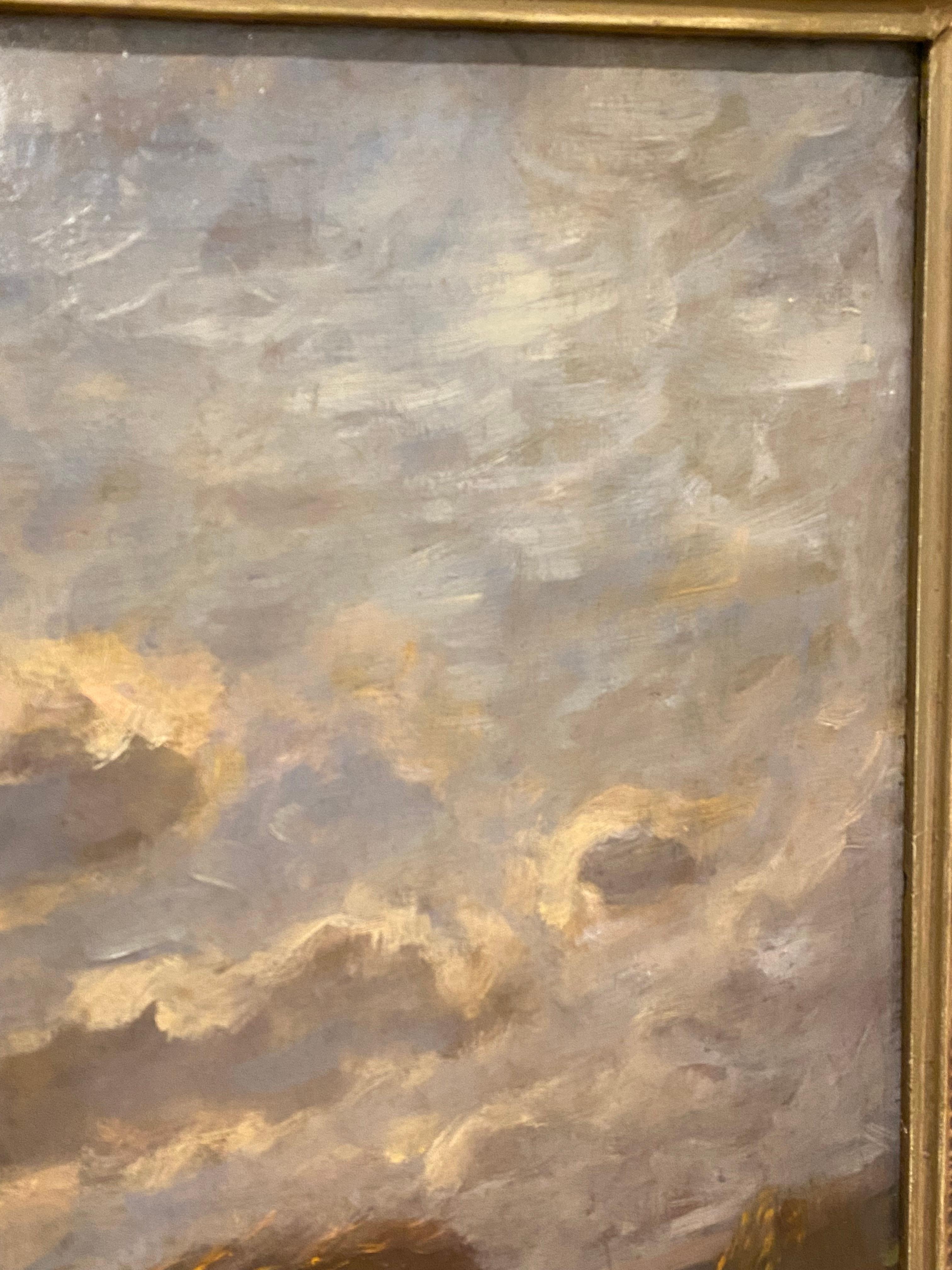 Peinture à l'huile Harvest de Ferenc OLGYAY (1872 - 1939), impressionniste hongrois en vente 2