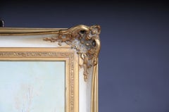 Oil Painting Idyllic Autumn Landscape Signed, 20th Century