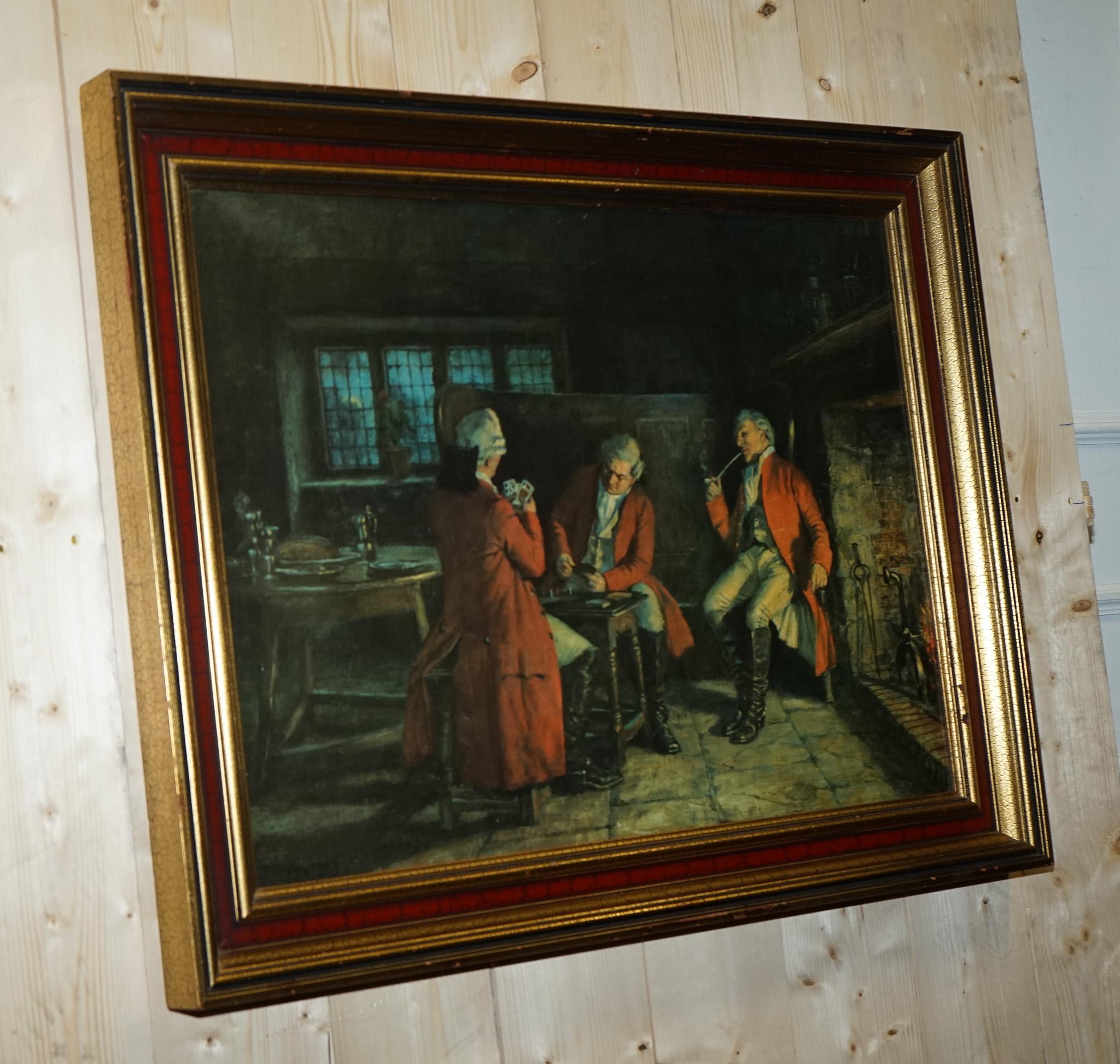 
We are delighted to offer for sale this Lovely Oil Painting In The Manner F.M Bennett 'Great Content' Red and Gold Frame. 

Please carefully examine the pictures to see the condition before purchasing, as they form part of the description. If you