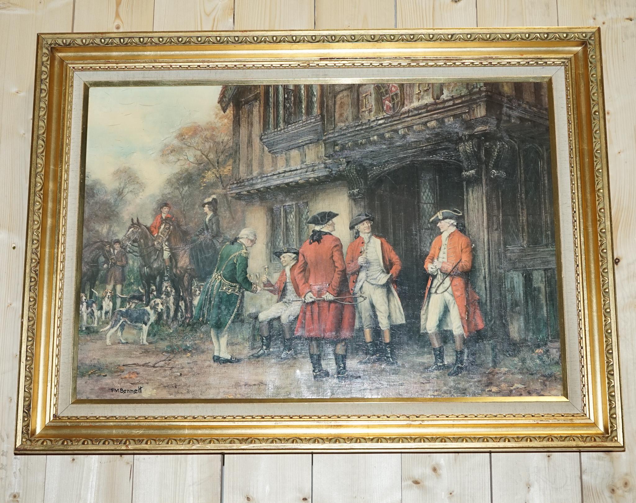 
We are delighted to offer for sale this Oil Painting 'Meet at the lodge' In The Manner Of F.M Bennett.

The oil painting 