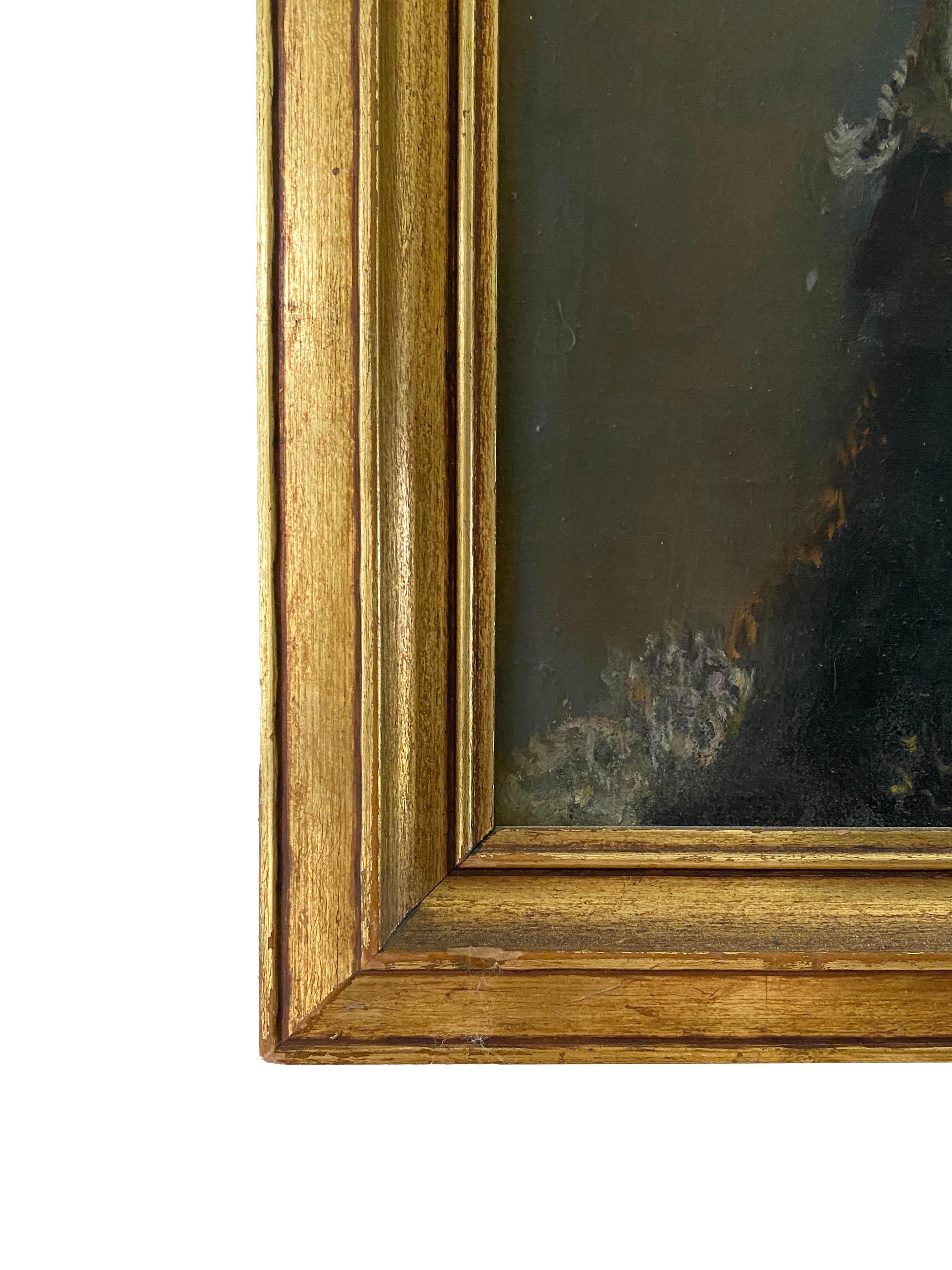 Oil Painting Inspired by The Laughing Cavalier In Good Condition For Sale In Scottsdale, AZ
