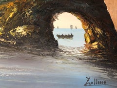 Pittura ad olio Costa del mare di Alviero Zollino Italia