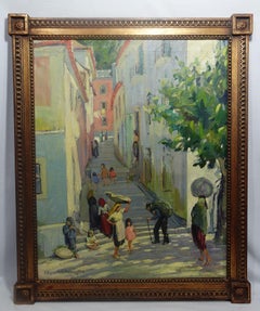 Oil Painting "Italian Street Scene" by Elizabeth R. Withington