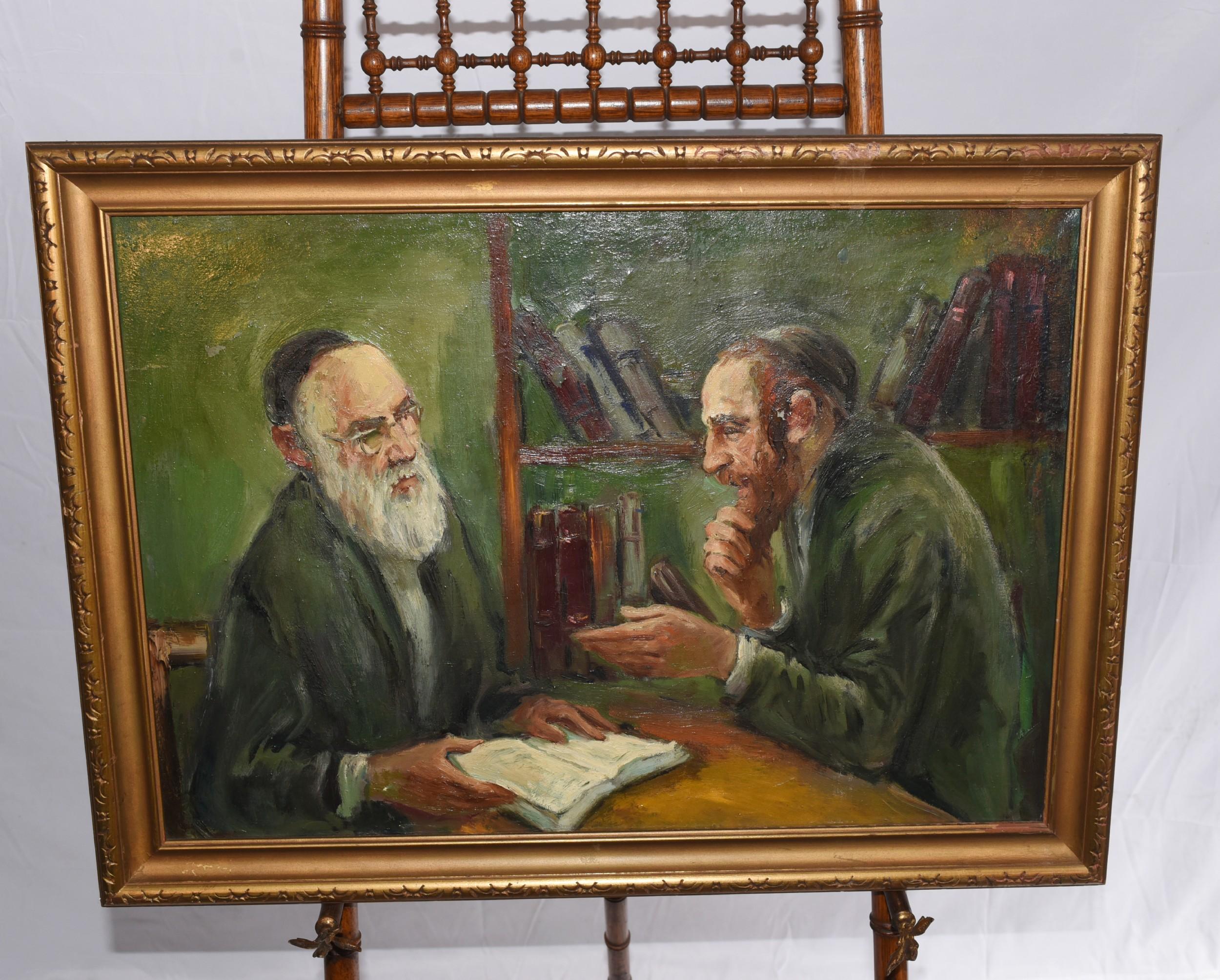 - Oy vey - wonderful antique oil painting of a rabbi 
- Very characterful piece, artist has really captured the details with talent
- We date this to circa 1930 
- Very evocative, almost impressionistic style
- Please let us know if you would