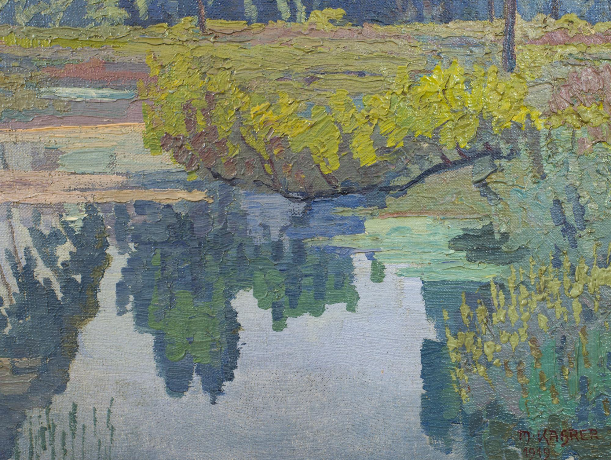 Début du 20ème siècle Peinture à l'huile - Paysage Au à Klosterneuburg - Max Kahrer 1919 - Modernisme classique en vente