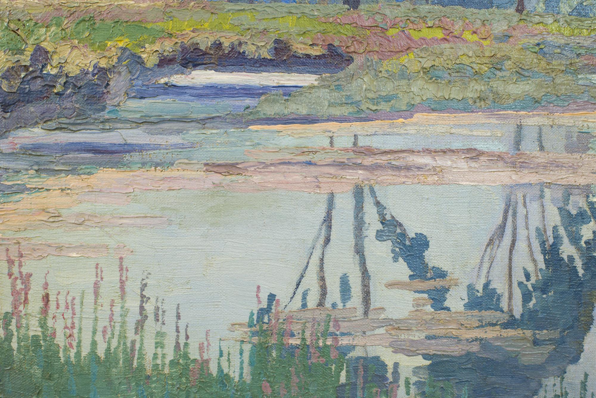 Bois Peinture à l'huile - Paysage Au à Klosterneuburg - Max Kahrer 1919 - Modernisme classique en vente