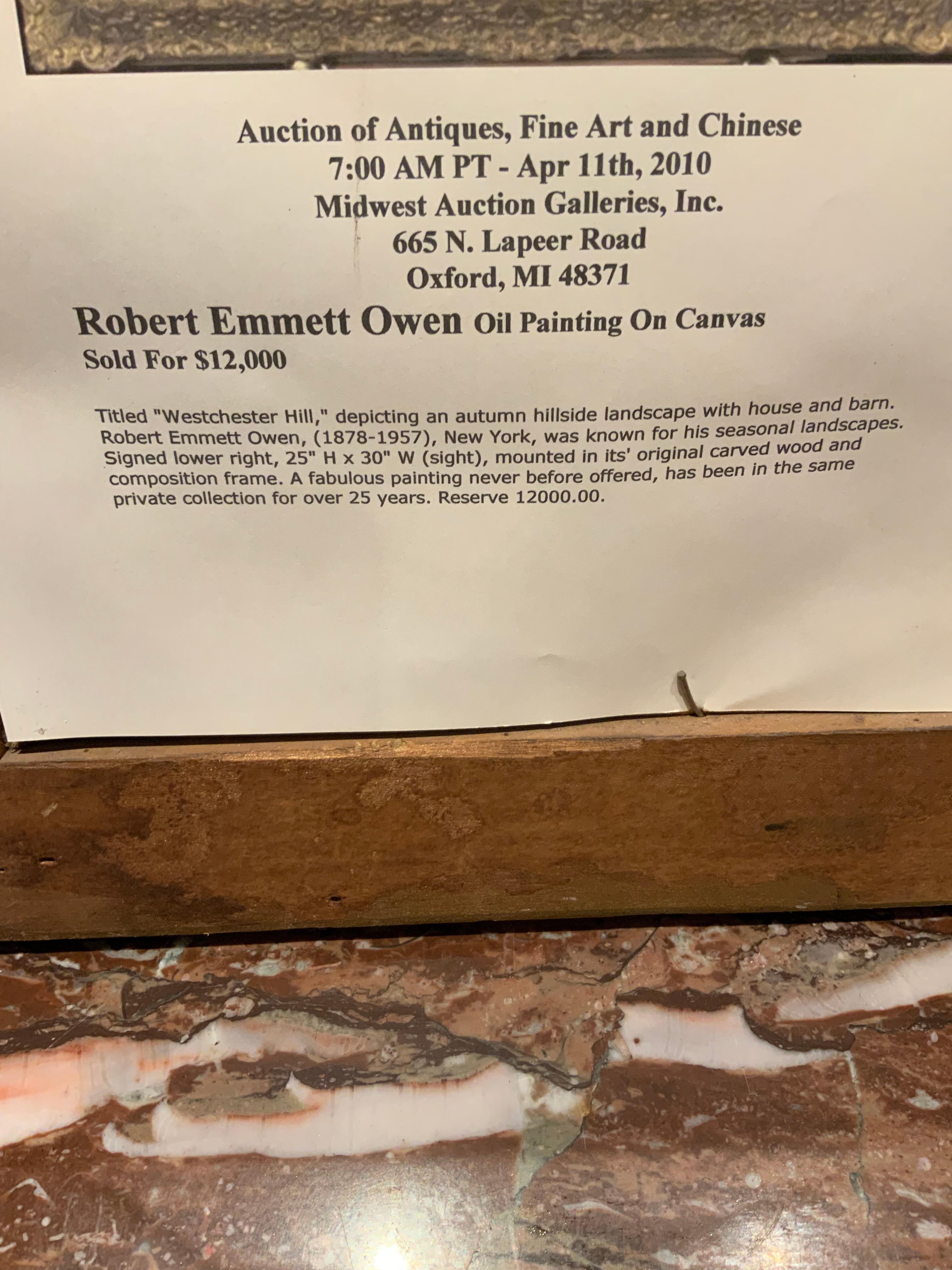 Ölgemälde Landschaft von Robert Emmett Own, Ölgemälde im Zustand „Hervorragend“ im Angebot in Houston, TX