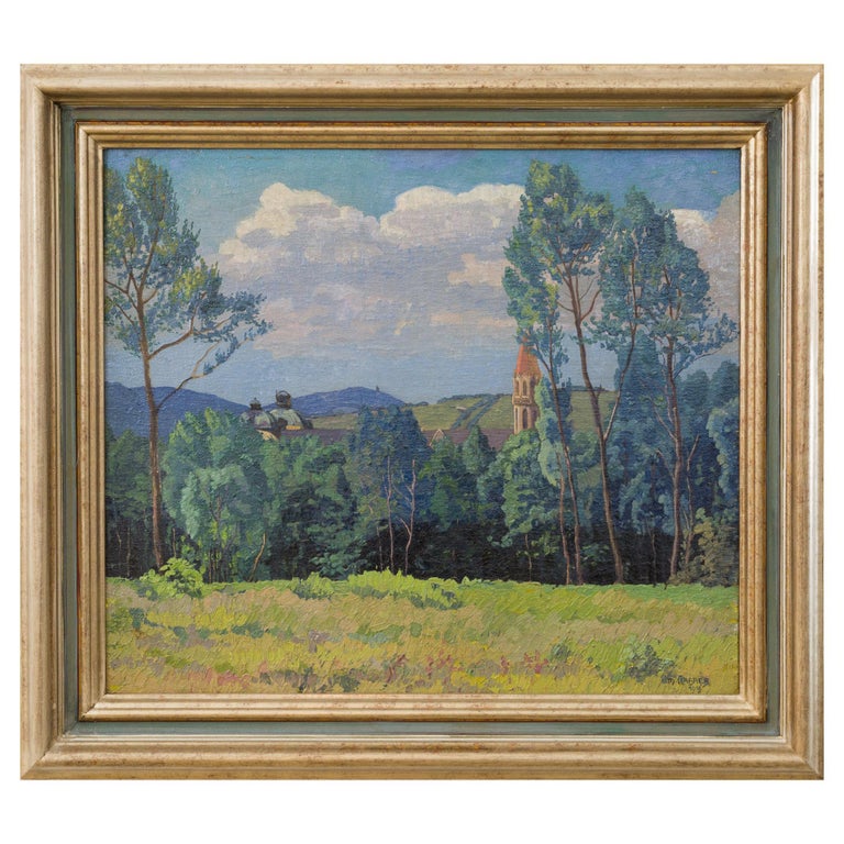 Avezano Vintage Painted Trail Landscape Oil Painting Fine Art Photogra