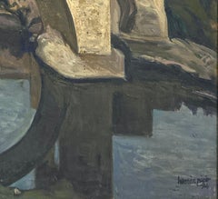 Oil Painting of a Beautiful Cityview LAke