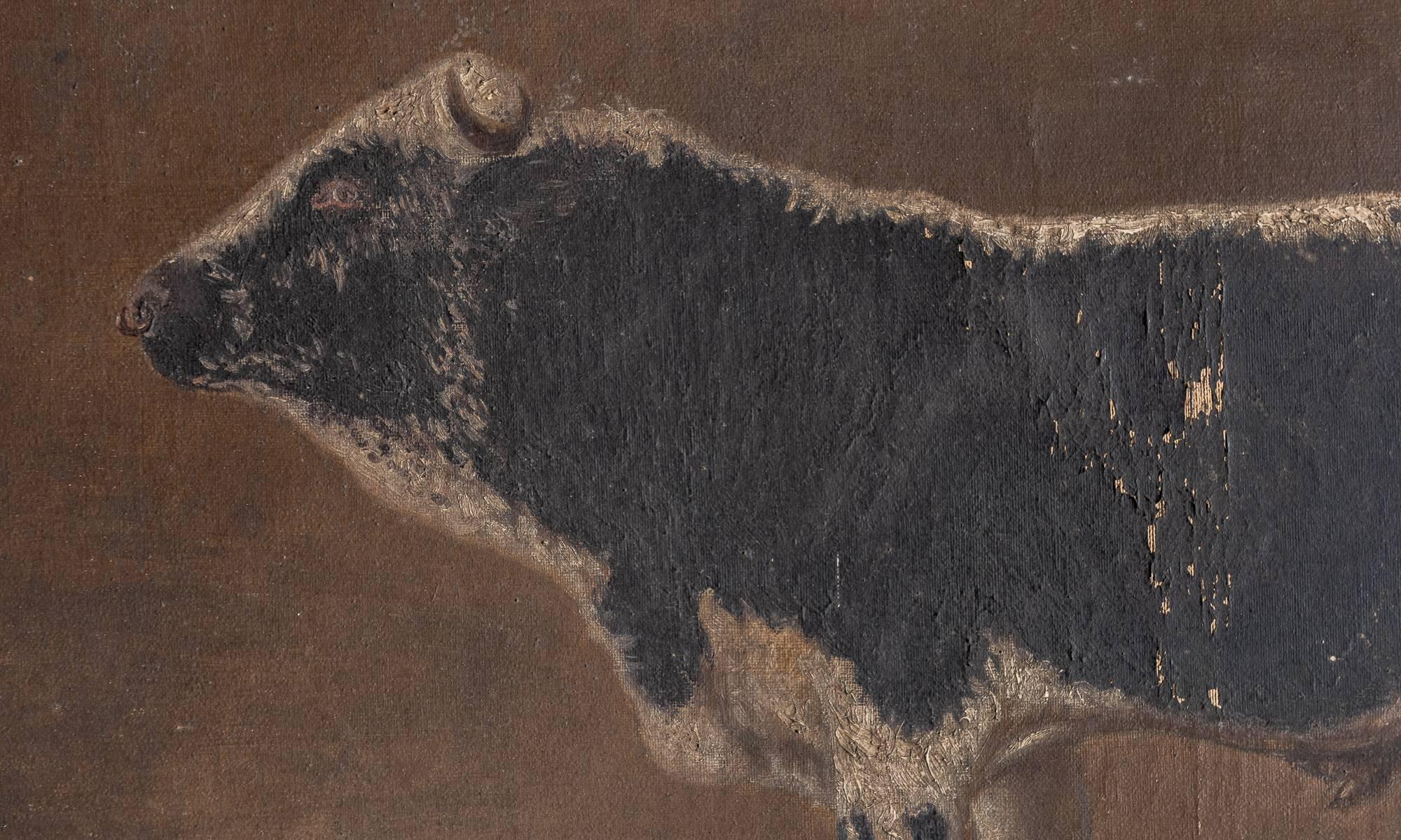 oil painting bull