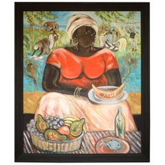Oil Painting of a Caribbean Lady by Janice Syliva Brock