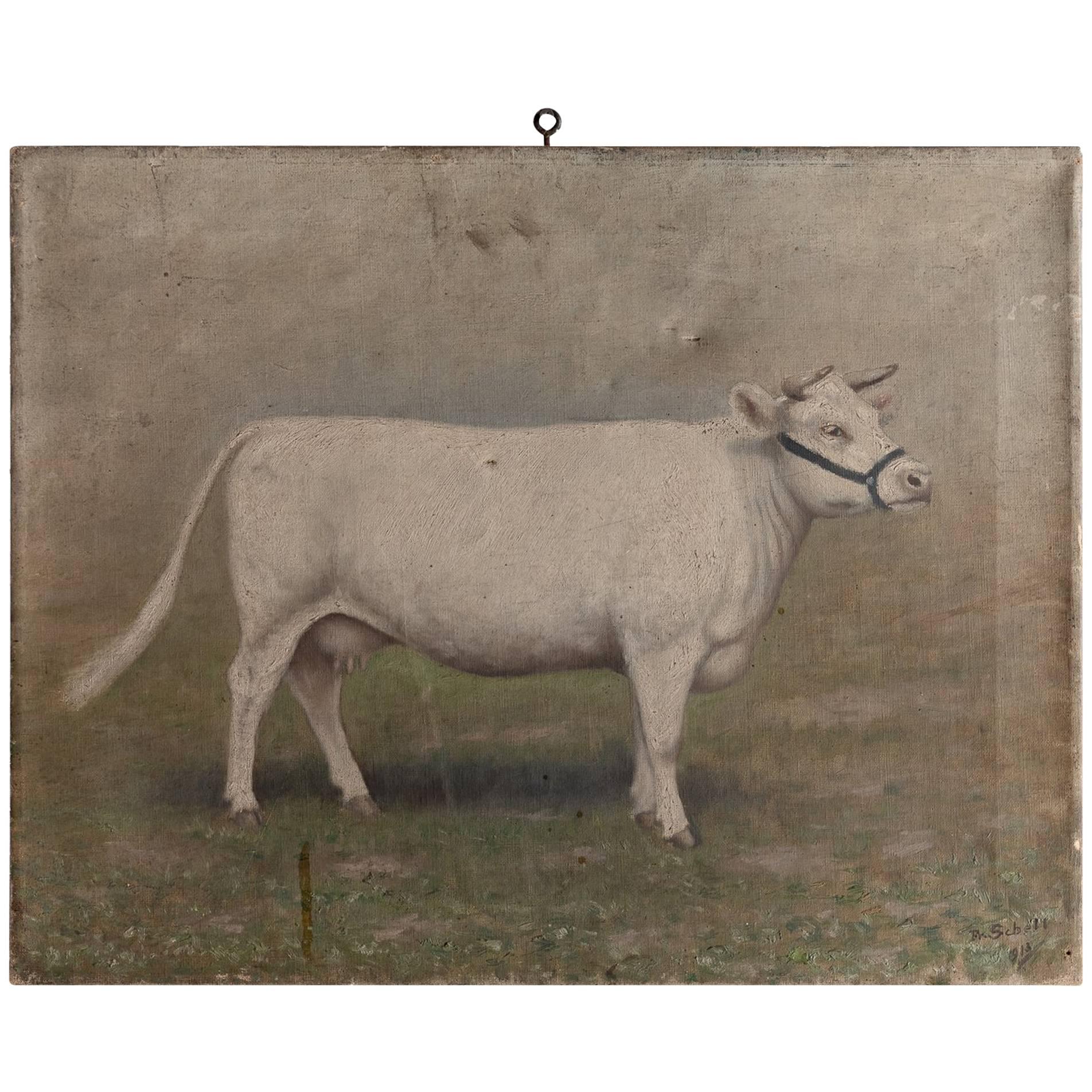 Oil Painting of a Cow, 1913