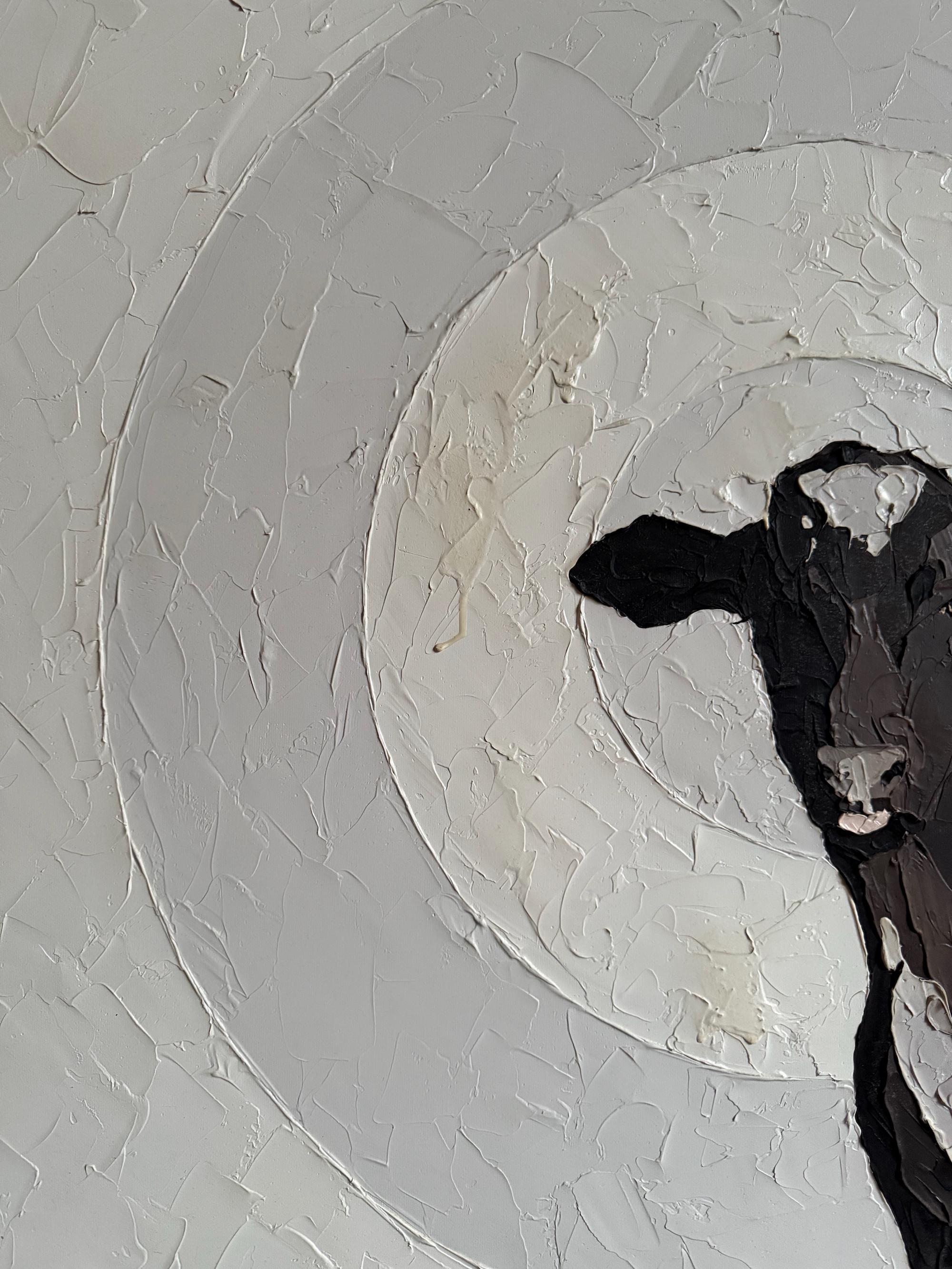 Ölgemälde einer Kuh mit Zielscheibe von John Marshall, 2000 im Angebot 1