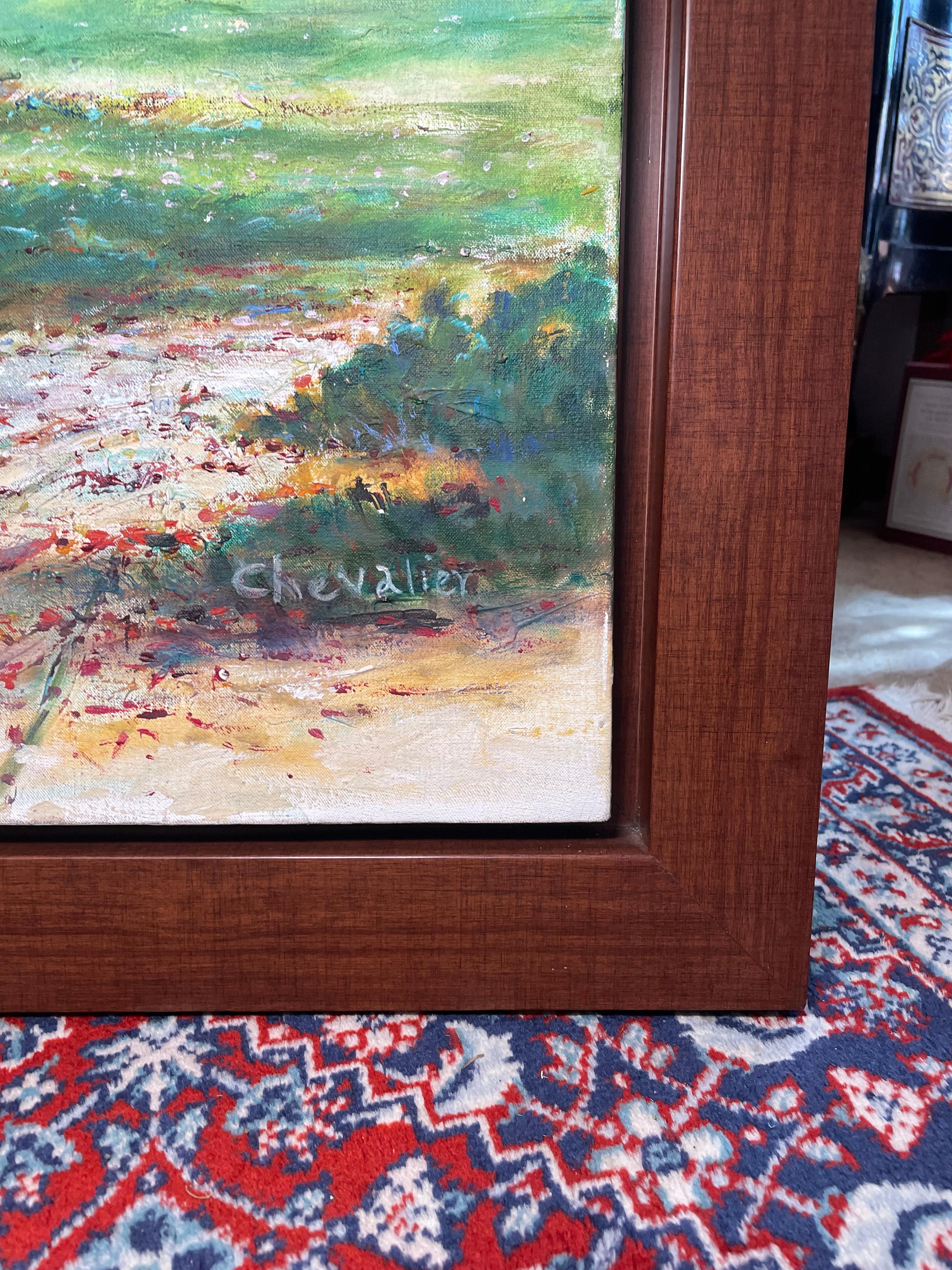 Tela Pittura a olio di un albero fiammeggiante in vendita