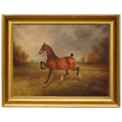 Antique Oil Painting of a Horse by Herbert St John Jones