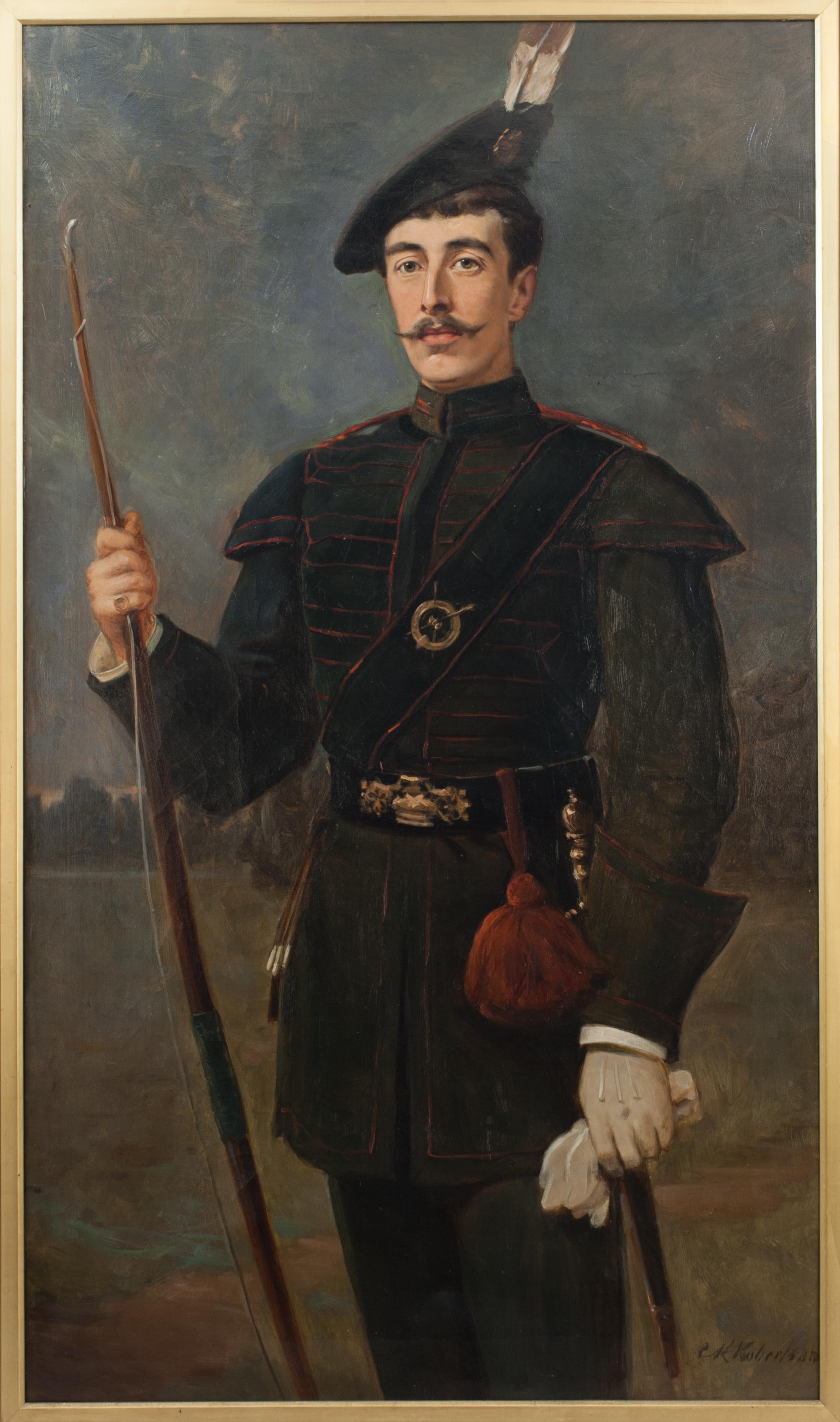 Sporting Art Oil Painting of a Member of the Royal Company of Archers