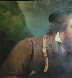 Oil painting of a Scottish gentleman hunter