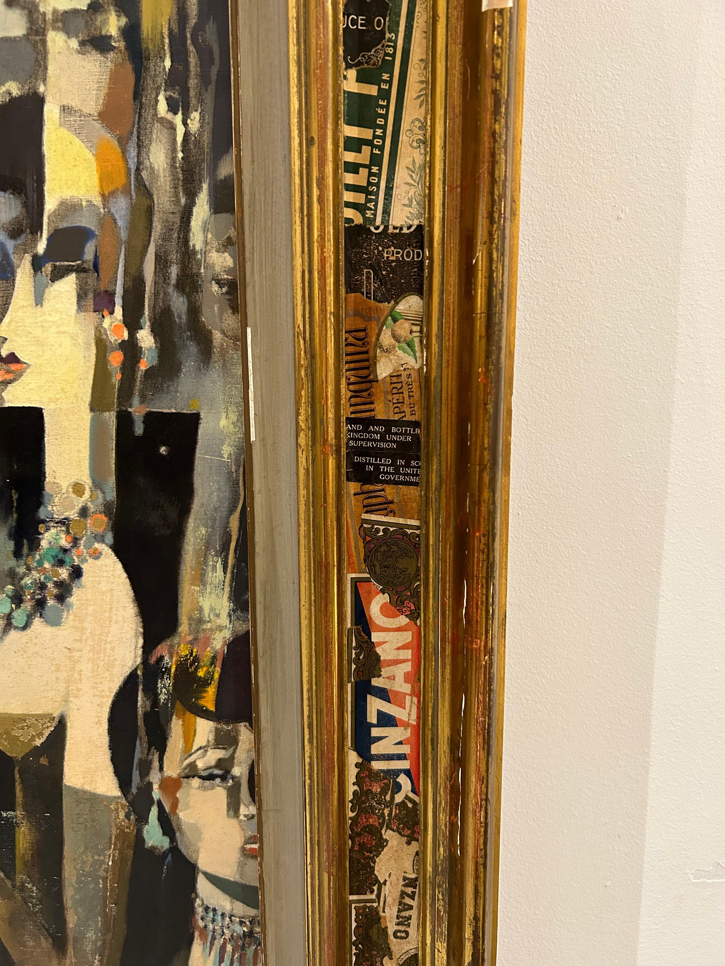 Peinture à l'huile d'une scène de soirée par Jean-Théobald Jacus, C.C. 1950 en vente 4